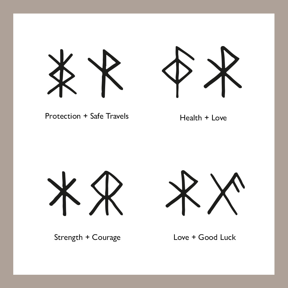 Personalised Men's Brown Rune Woven Bracelet