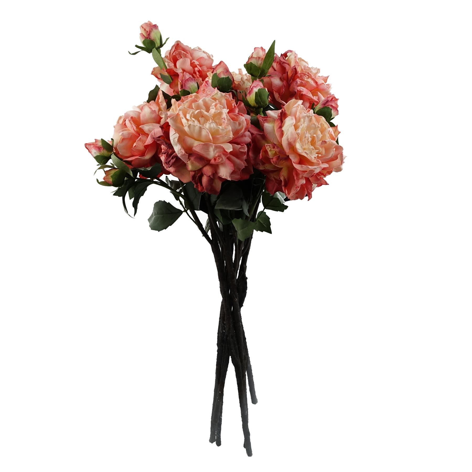 Pink Peony Artificial Flower Stems Pack of 6