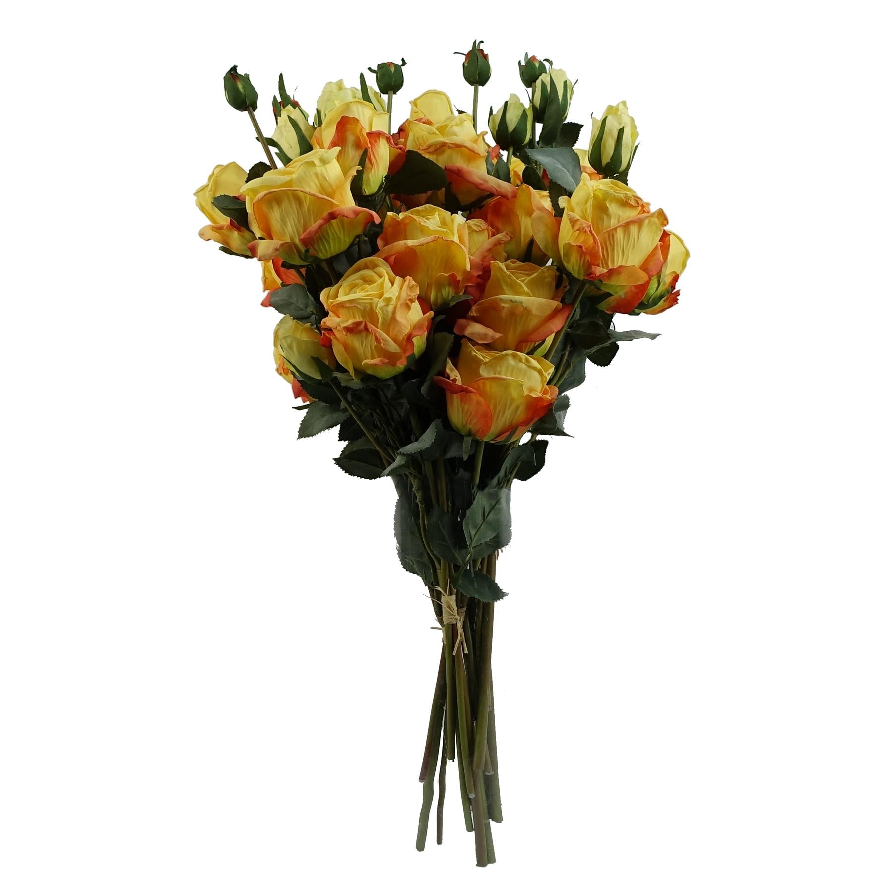 6 Pack Yellow Rose Artificial Flower Sprays 60cm