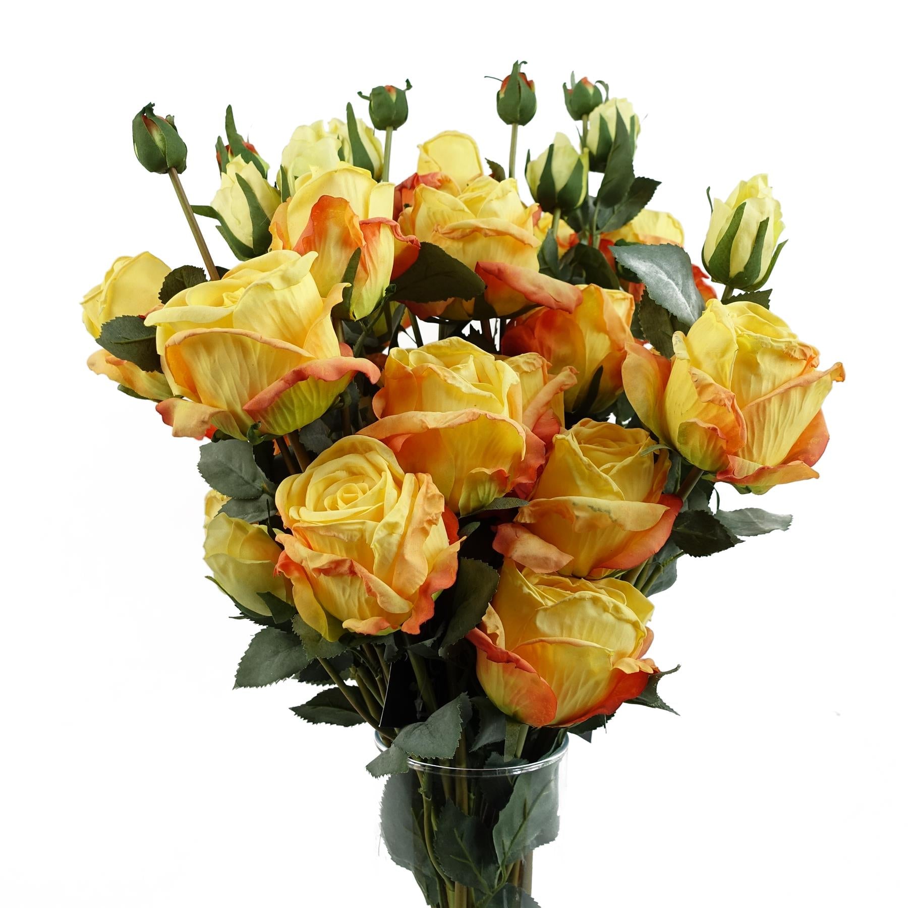 6 Pack Yellow Rose Artificial Flower Sprays 60cm