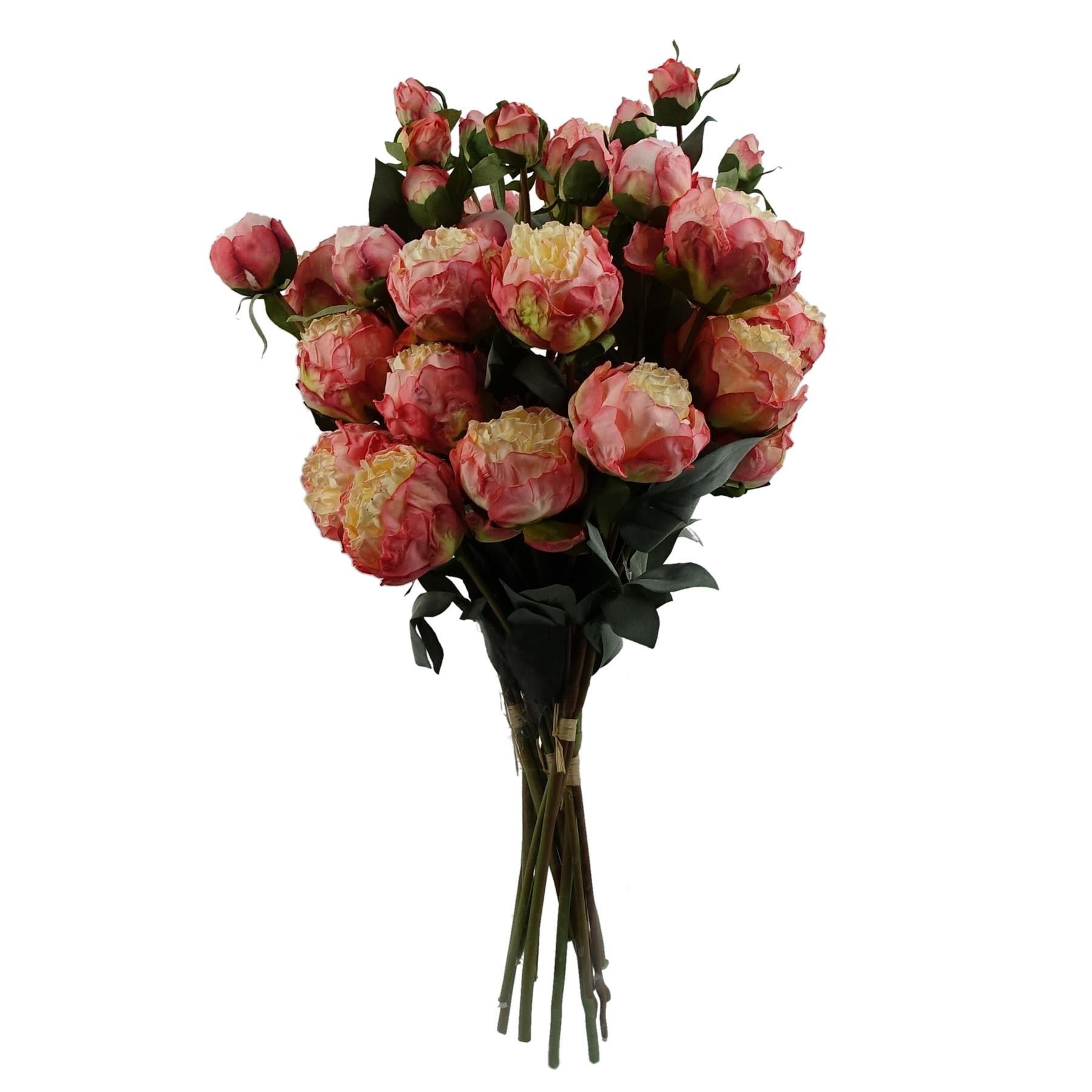 Pink Peony Artificial Flower Stems Bundle 6 Pack