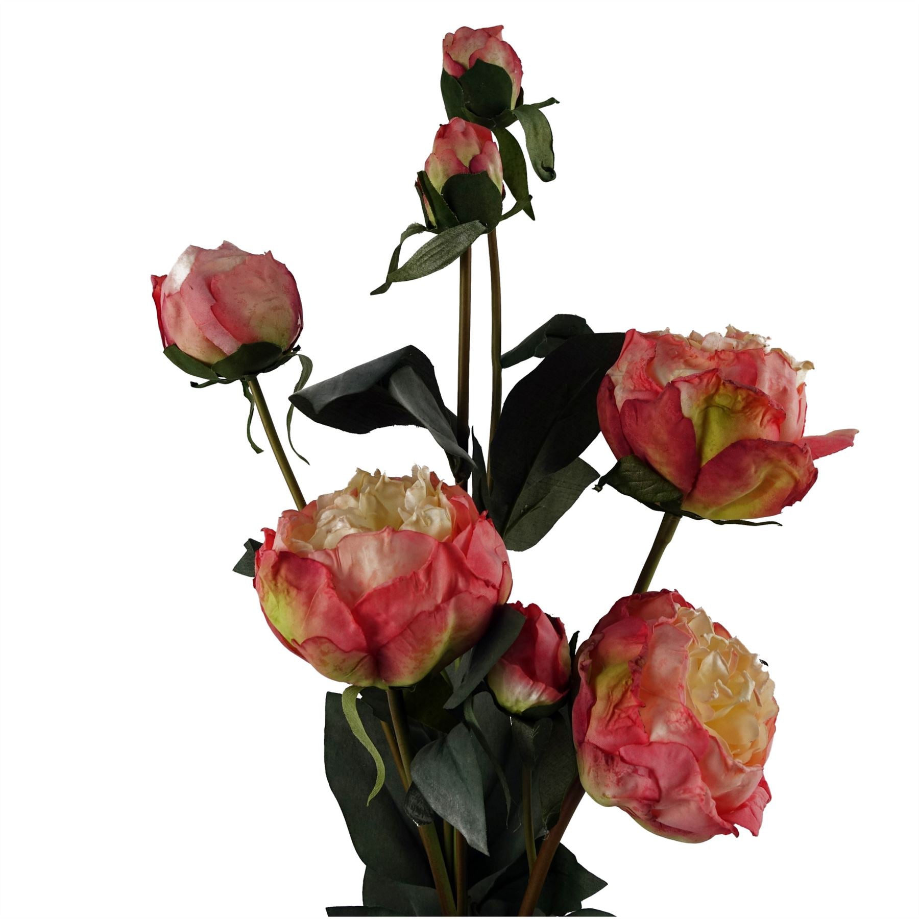 Pink Peony Artificial Flower Stems Bundle 6 Pack
