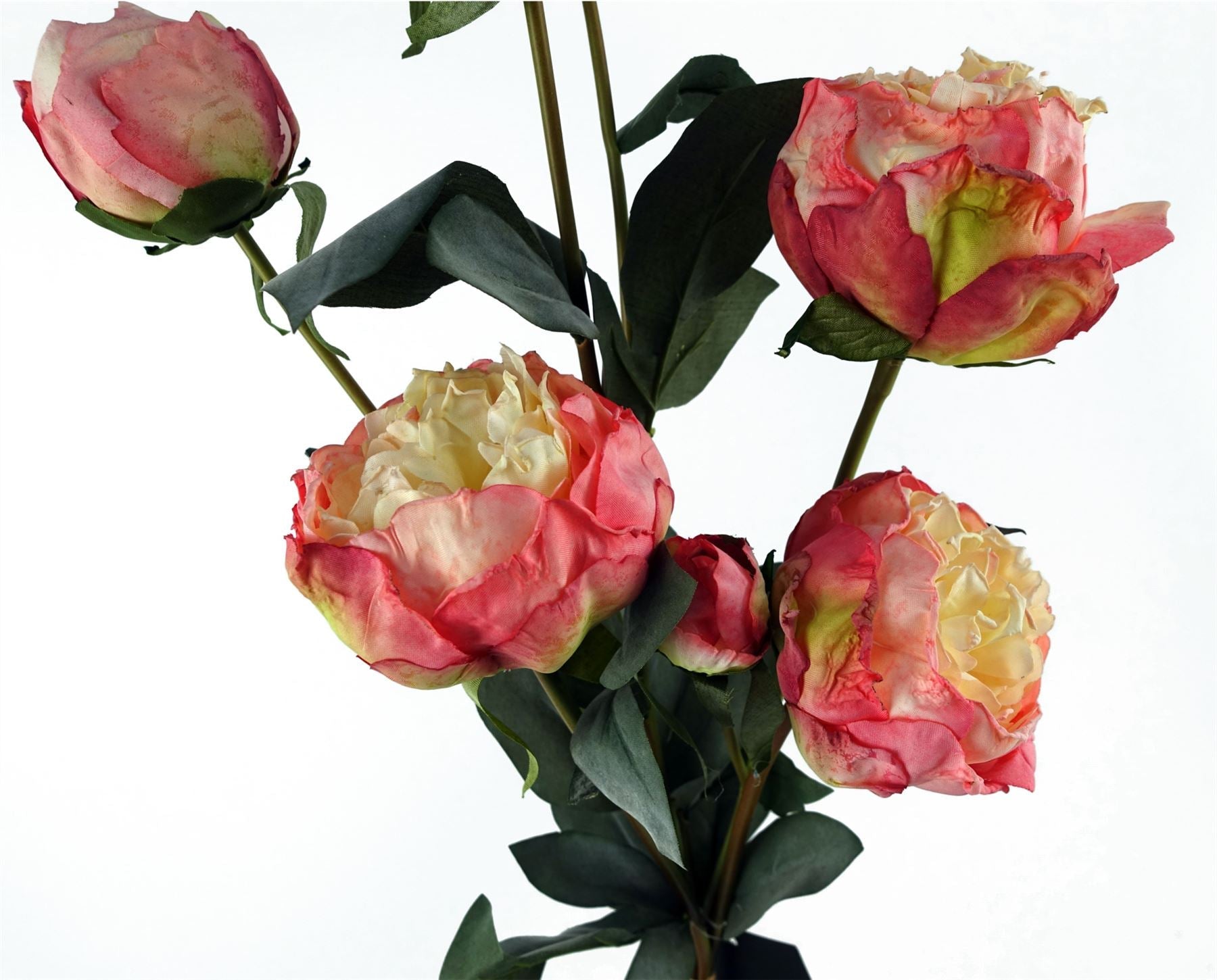 Pink Peony Artificial Flower Stems Bundle 6 Pack