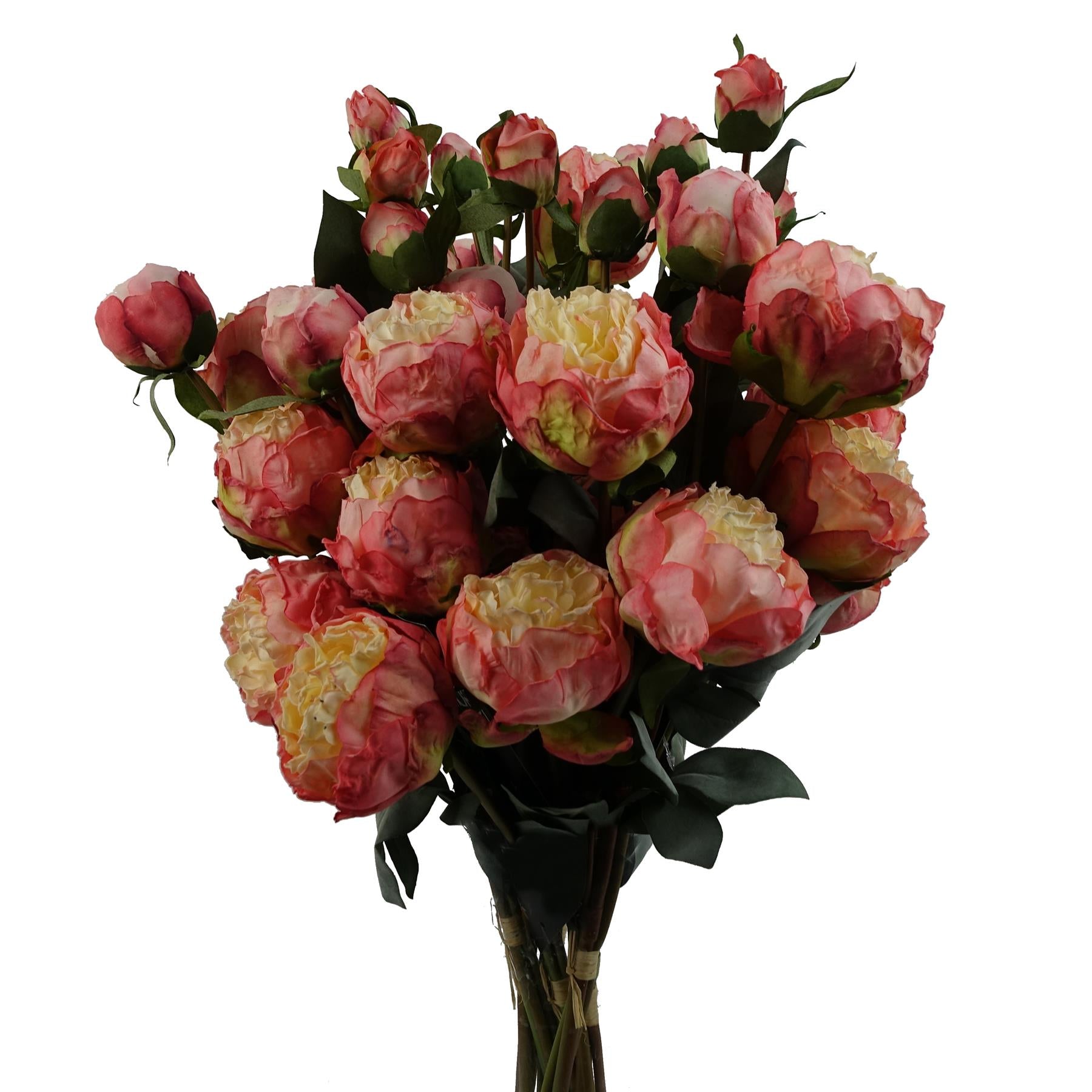 Pink Peony Artificial Flower Stems Bundle 6 Pack