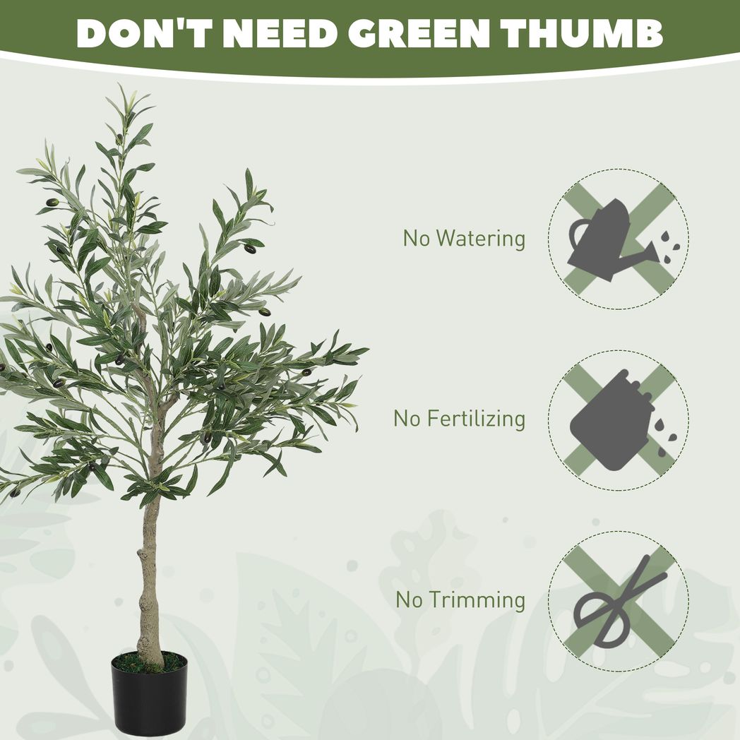 2 Pack Faux Olive Trees 120cm Indoor Artificial Plants