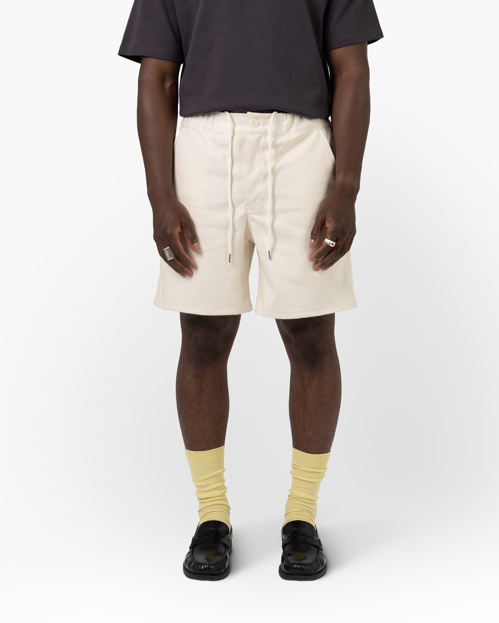 Ecru Shorts in Italian Selvedge Denim