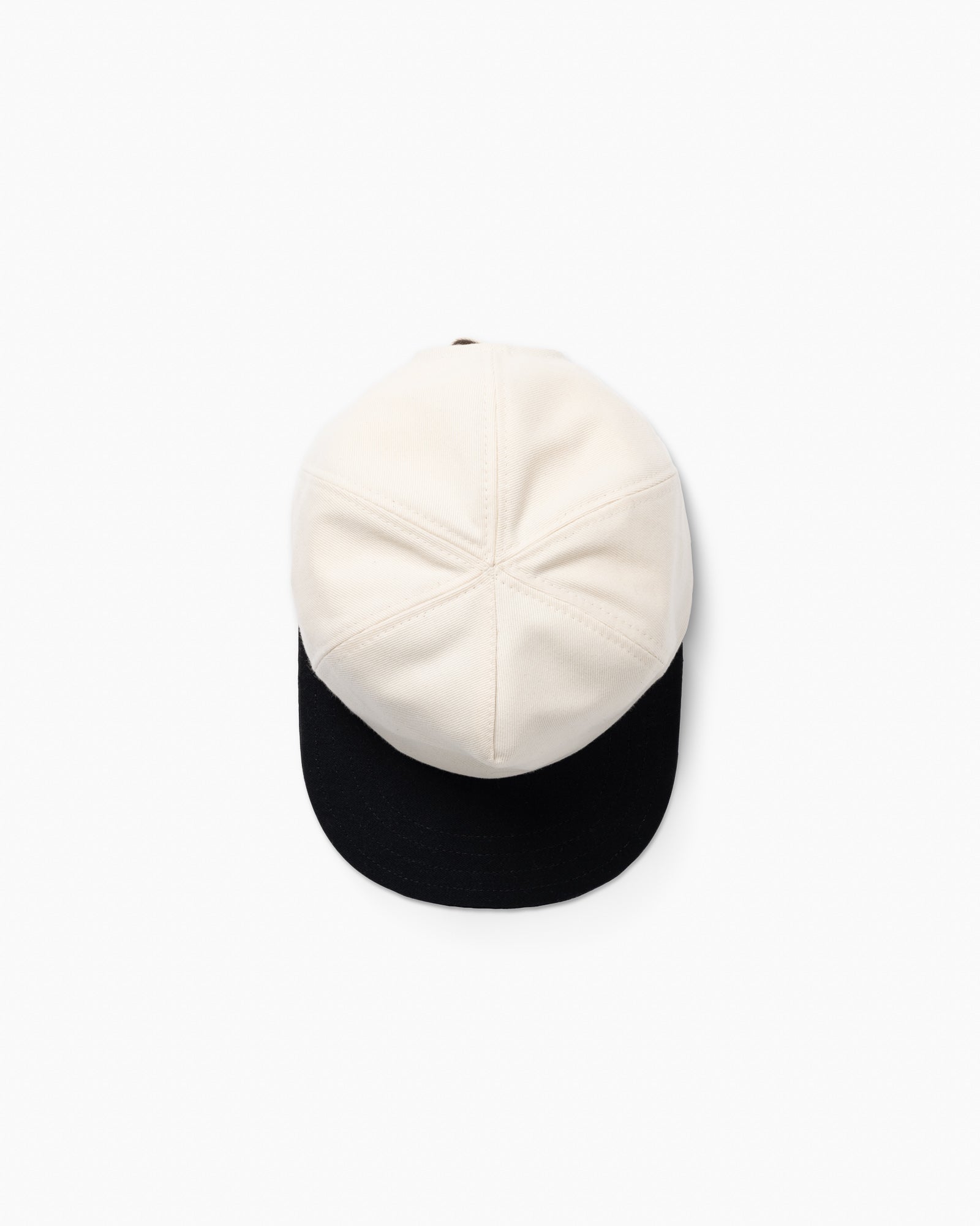 Black Ecru Handmade Denim Cap