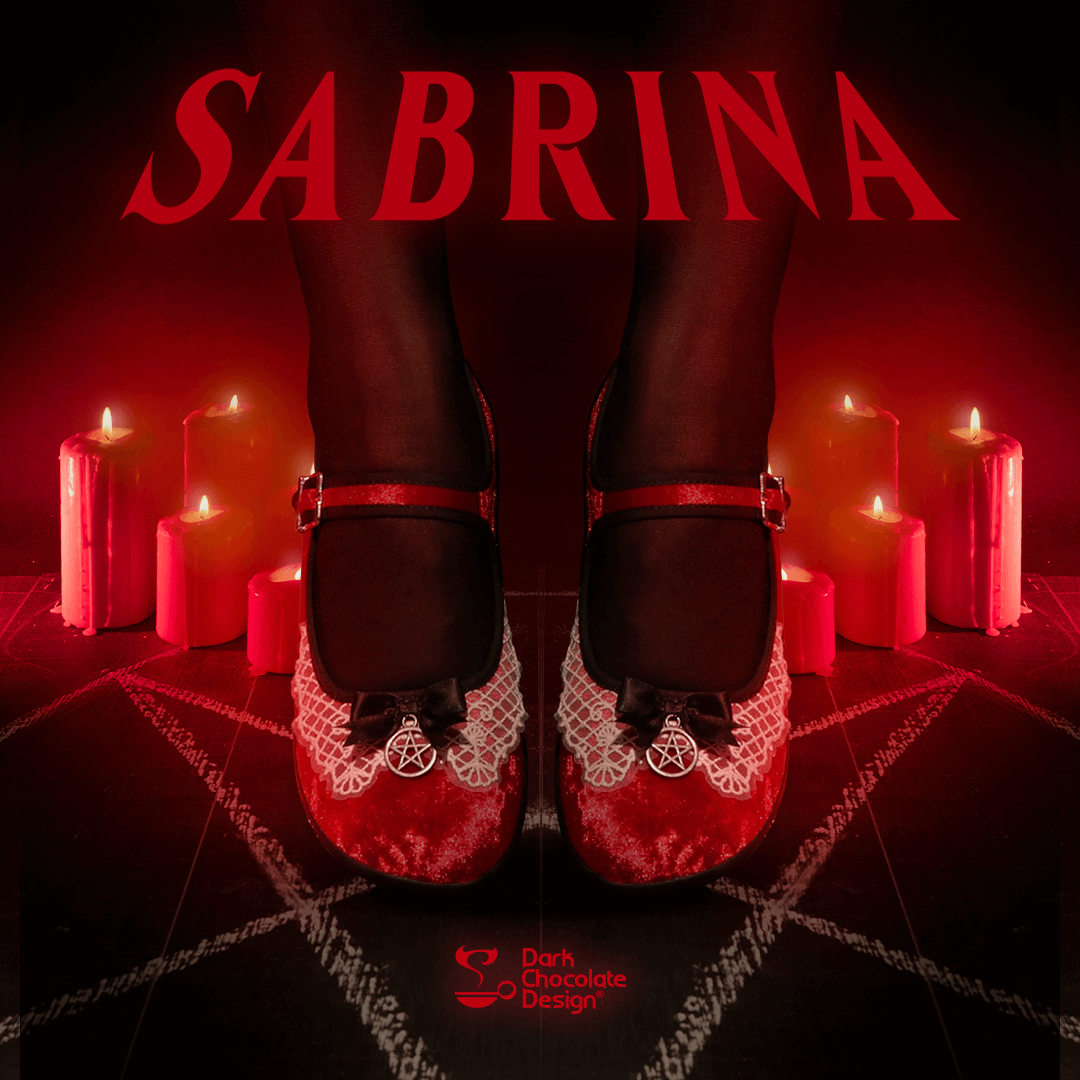 Sabrina Women's Mary Jane Flat Shoes in Red Velvet