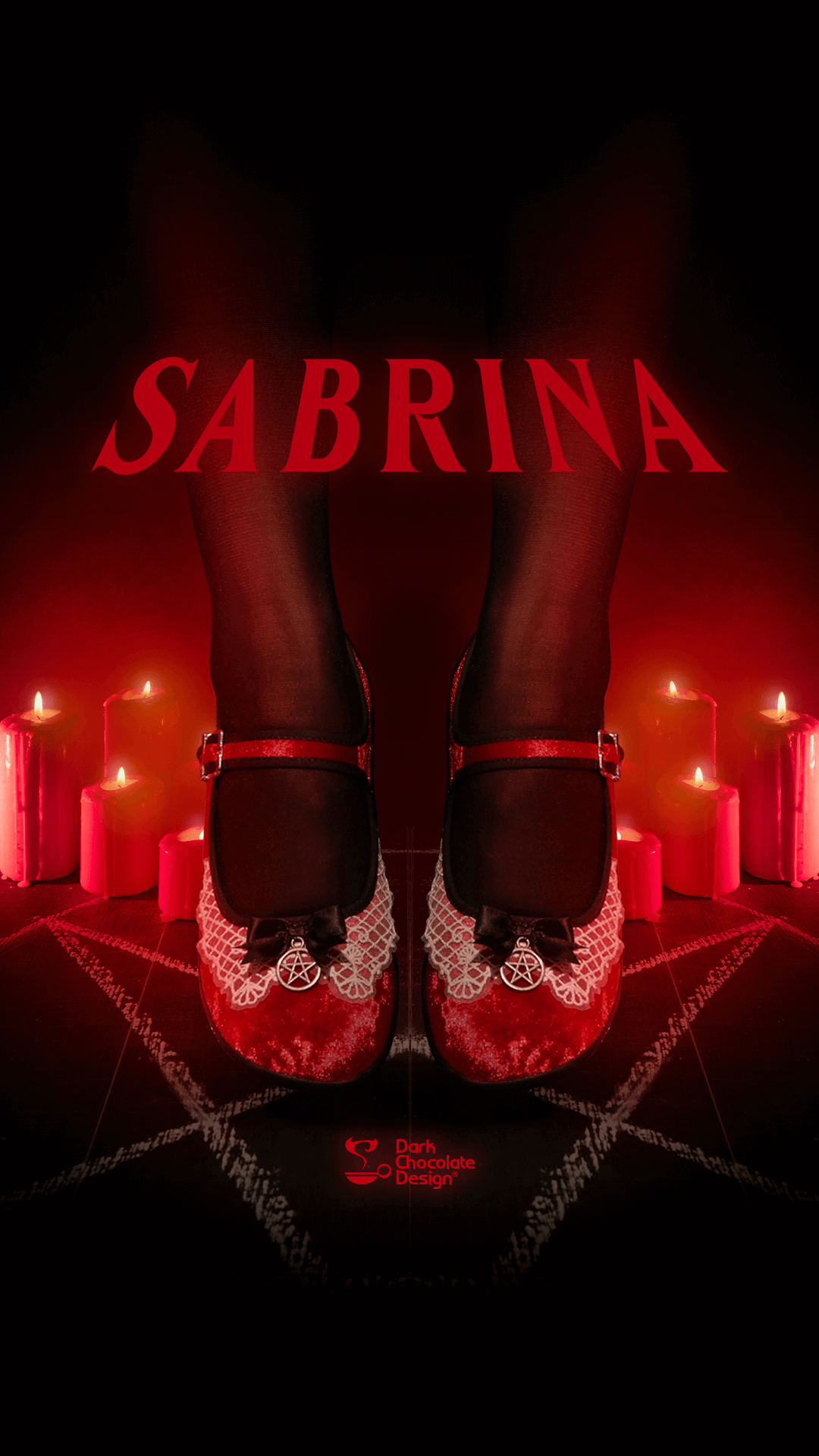 Sabrina Women's Mary Jane Flat Shoes in Red Velvet