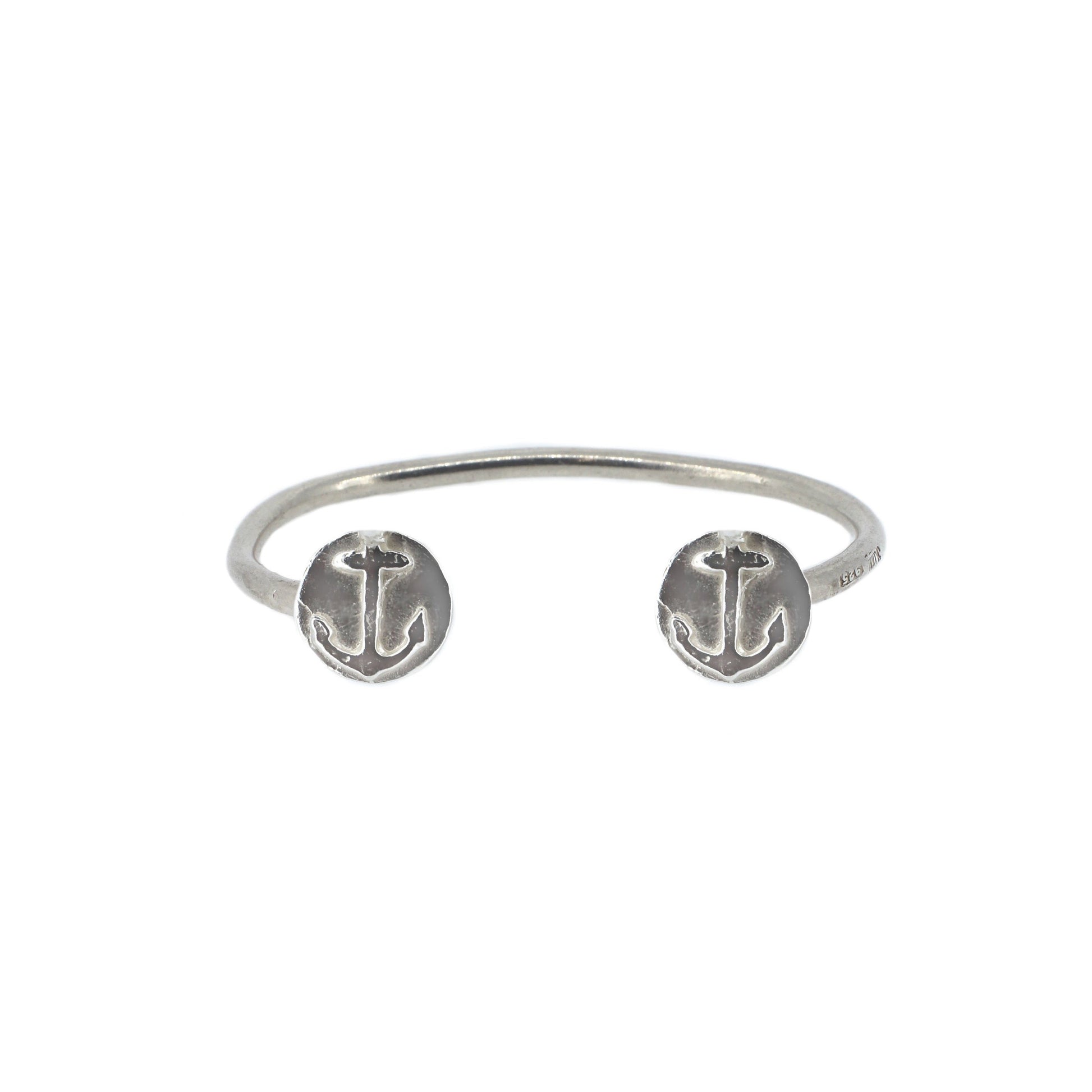 Sterling Silver Anchor Cuff Bracelet