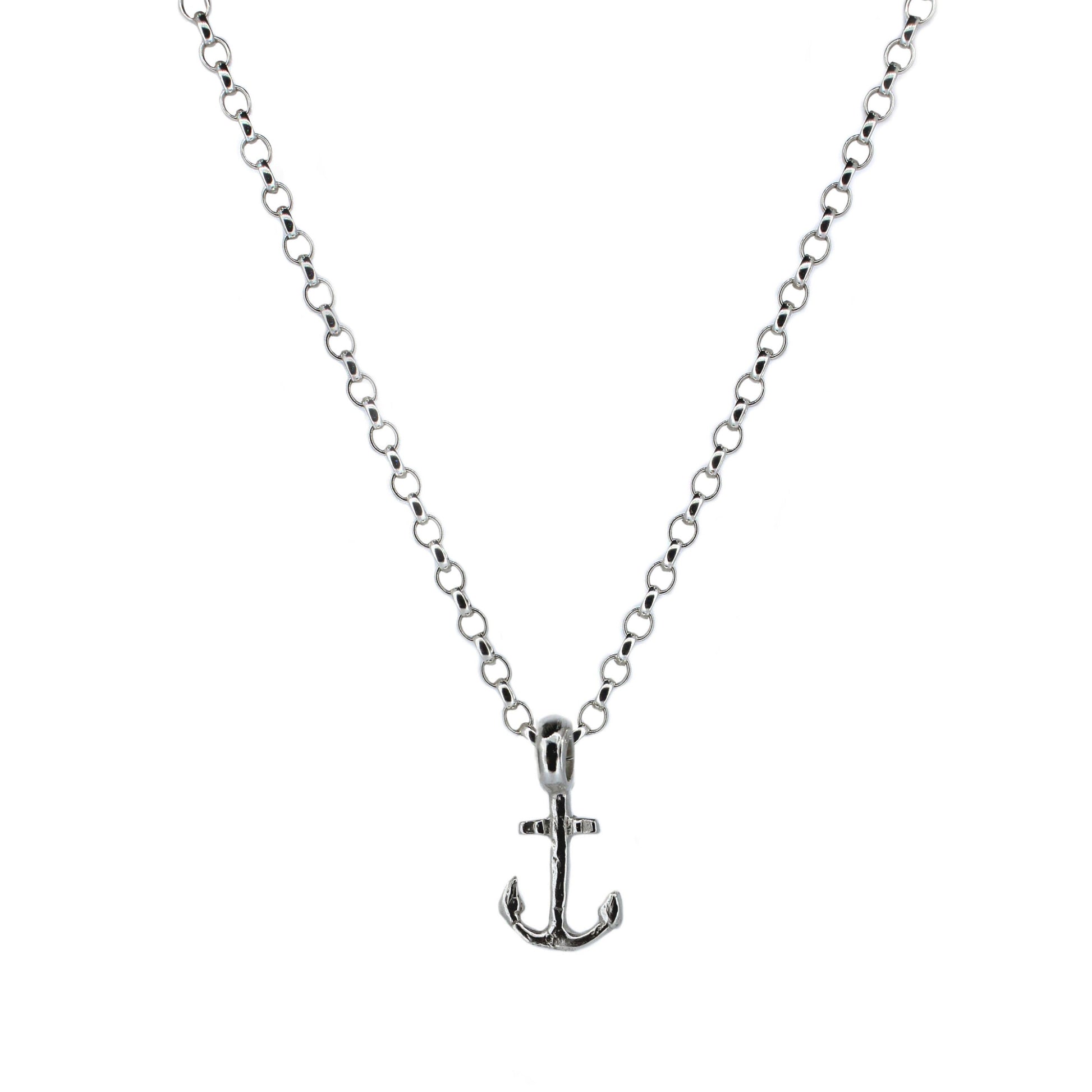 Sterling Silver Mini Anchor Necklace