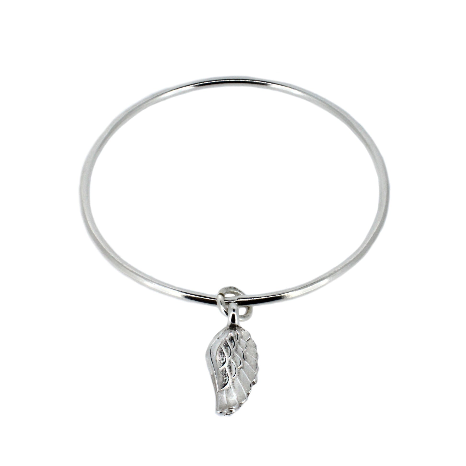 Angel Wing Sterling Silver Bangle
