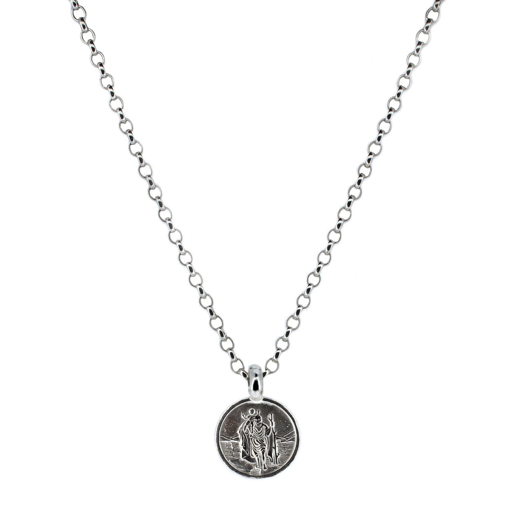 St Christopher Sterling Silver Necklace