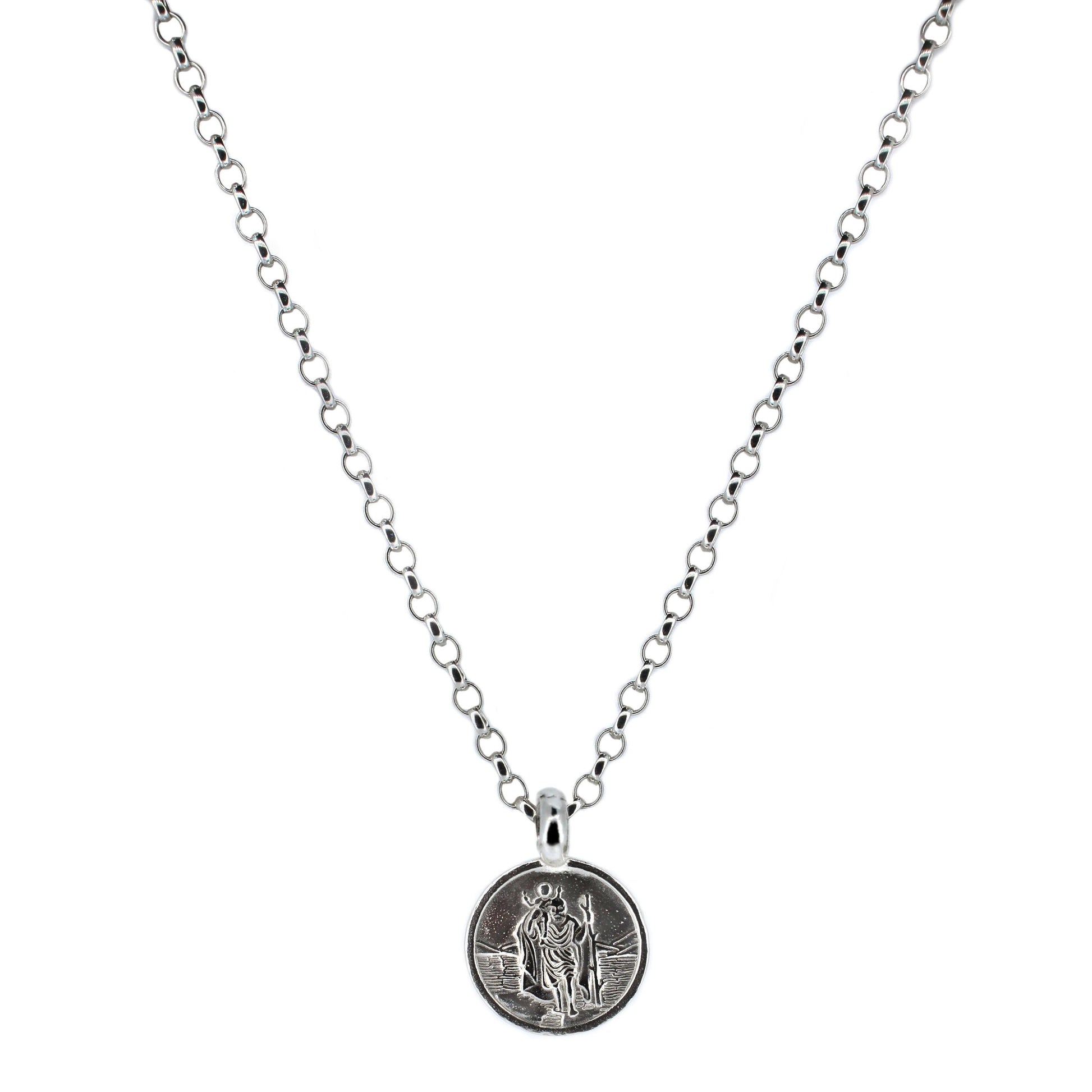 St Christopher Sterling Silver Necklace