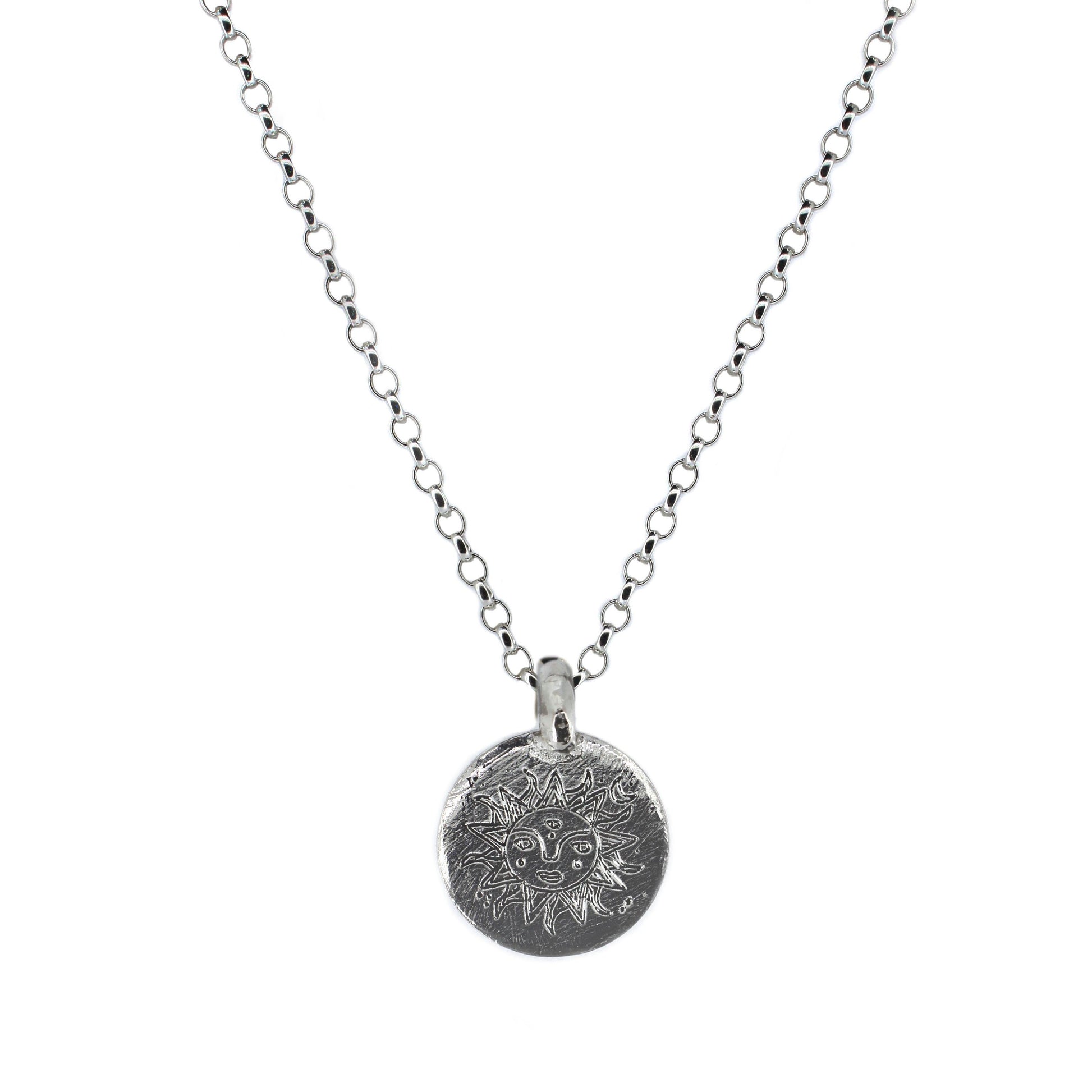 Solstice Charm Necklace in Sterling Silver