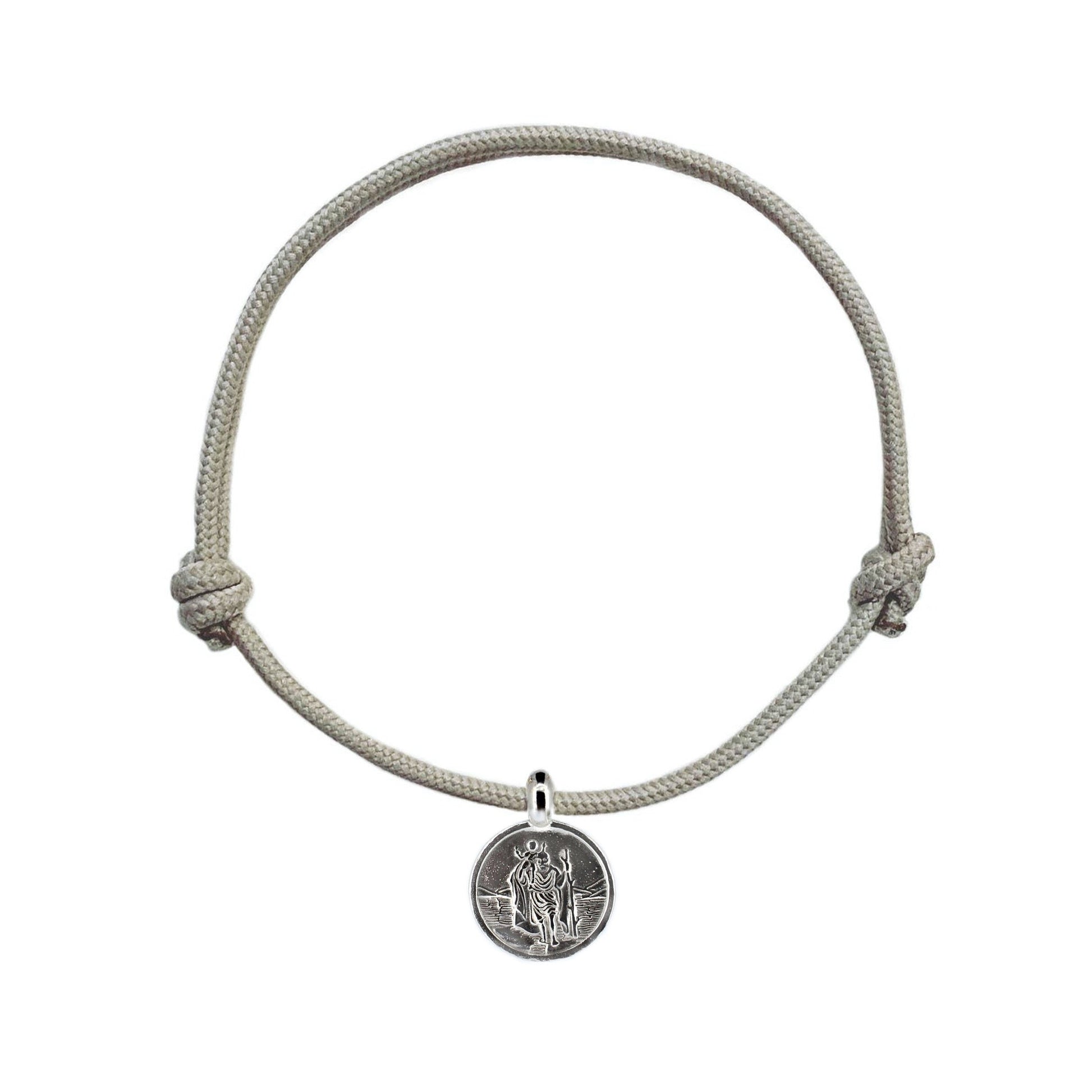 St Christopher Rope Bracelet Handmade Sterling Silver