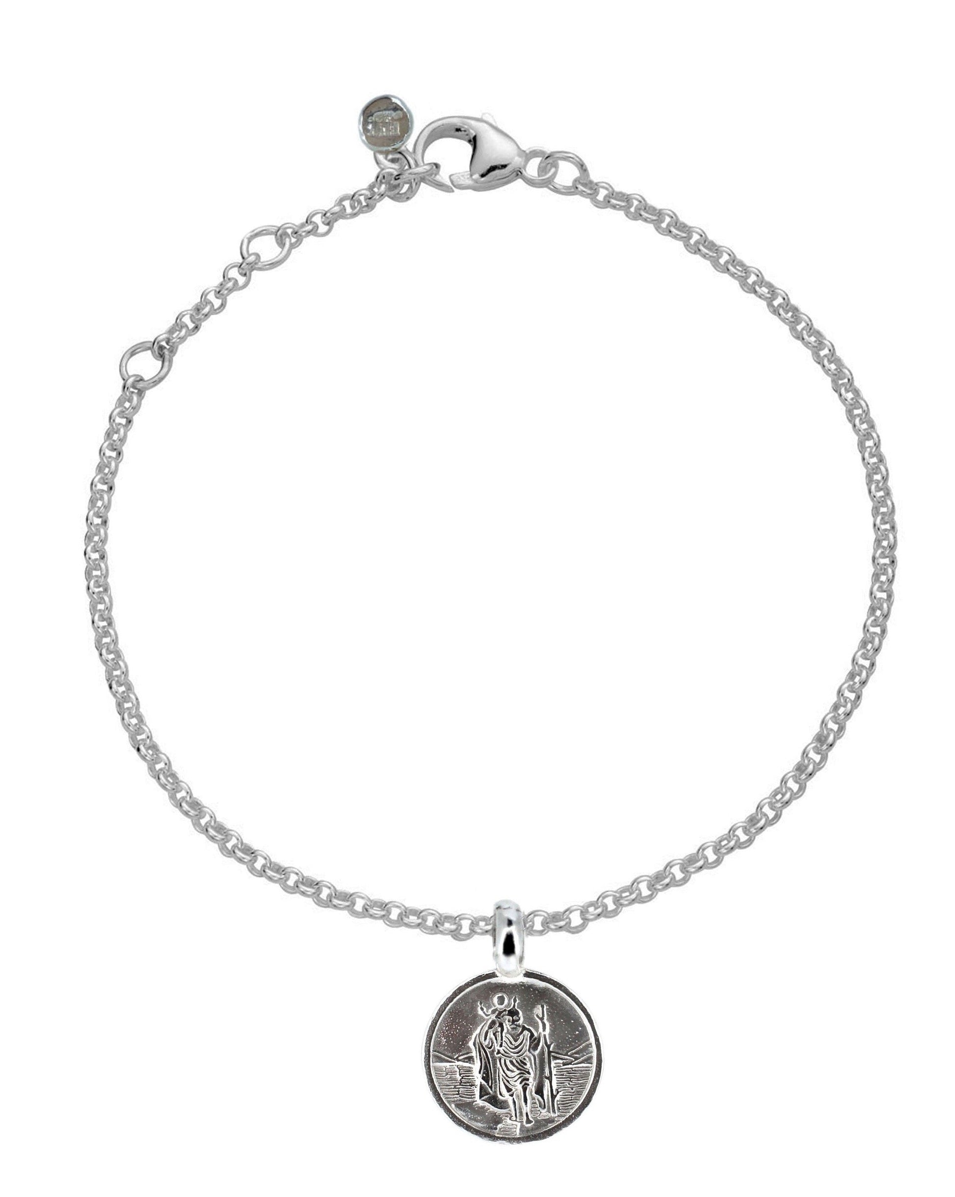 St Christopher Chain Bracelet in Sterling Silver
