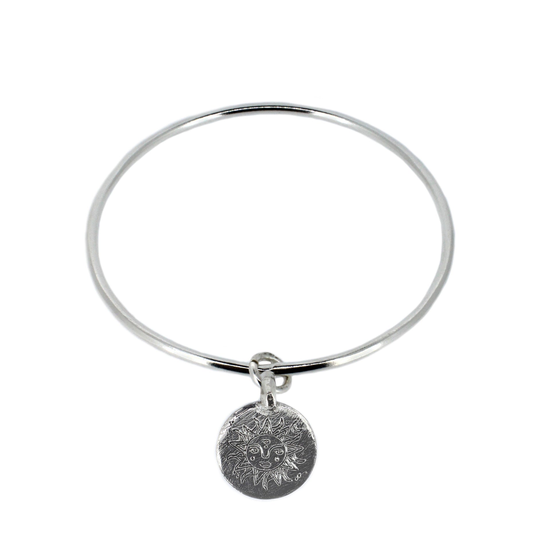 Sterling Silver Solstice Charm Bangle