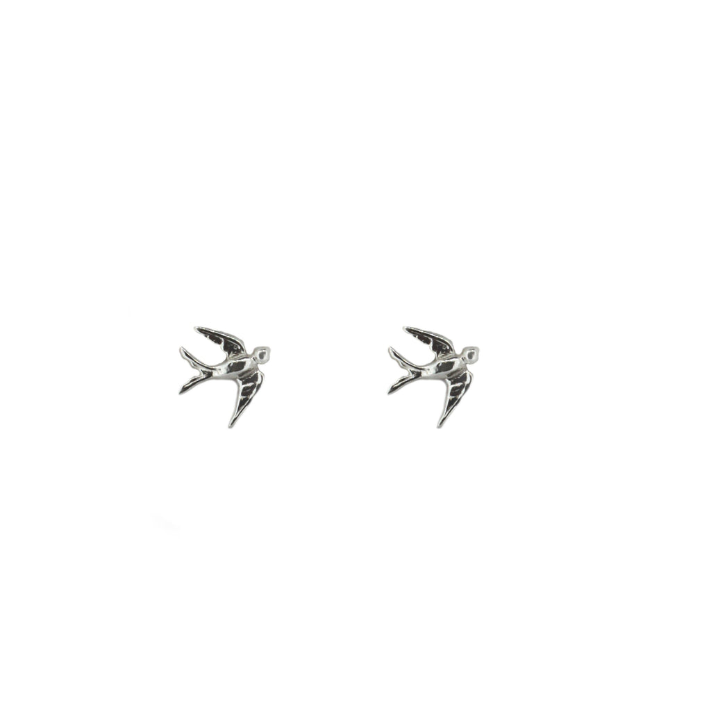 Sterling Silver Swallow Studs
