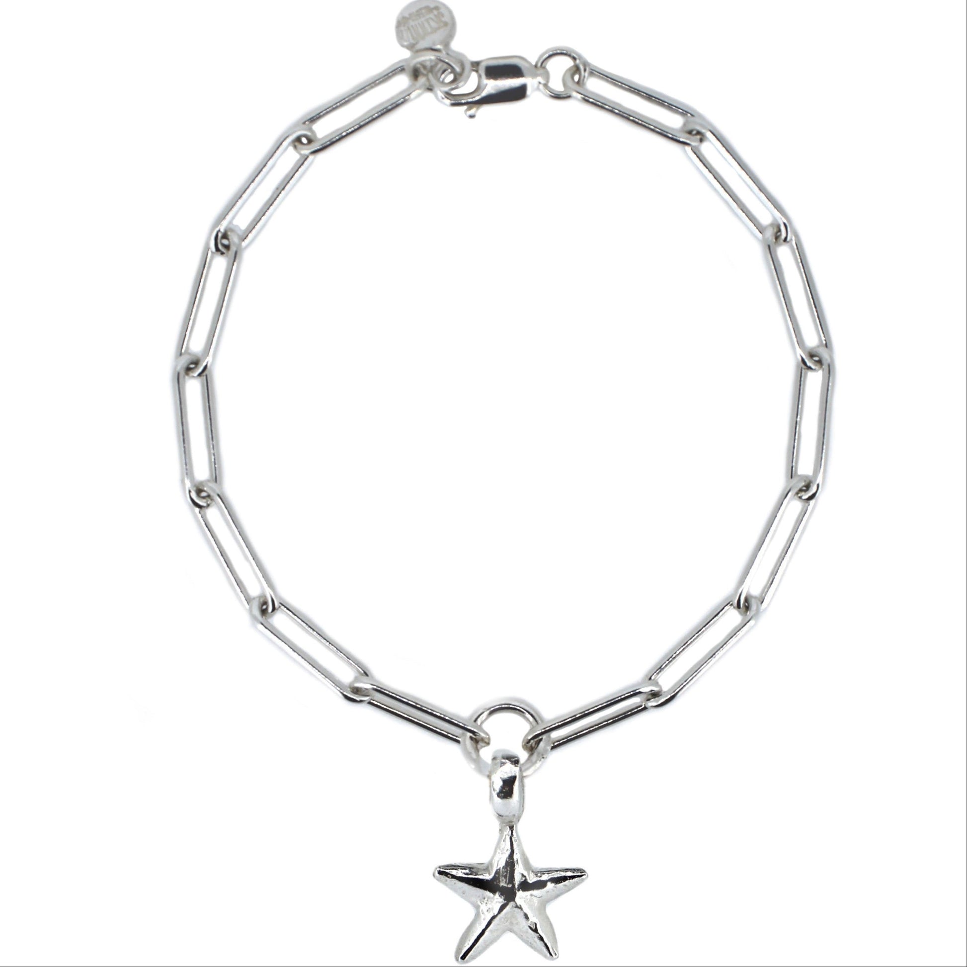 Starfish Trace Chain Bracelet in Recycled Sterling Silver