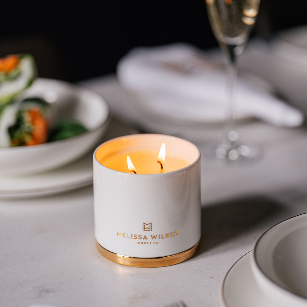 Speakeasy Honey Hand Poured Candle in Fine Bone China
