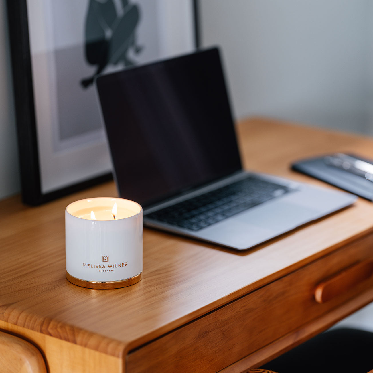 Speakeasy Honey Hand Poured Candle in Fine Bone China