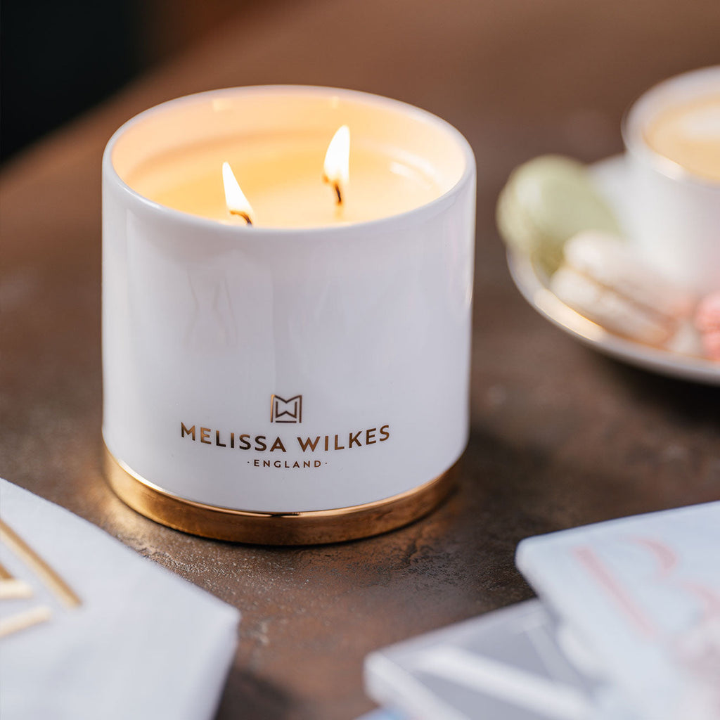 Speakeasy Honey Hand Poured Candle in Fine Bone China