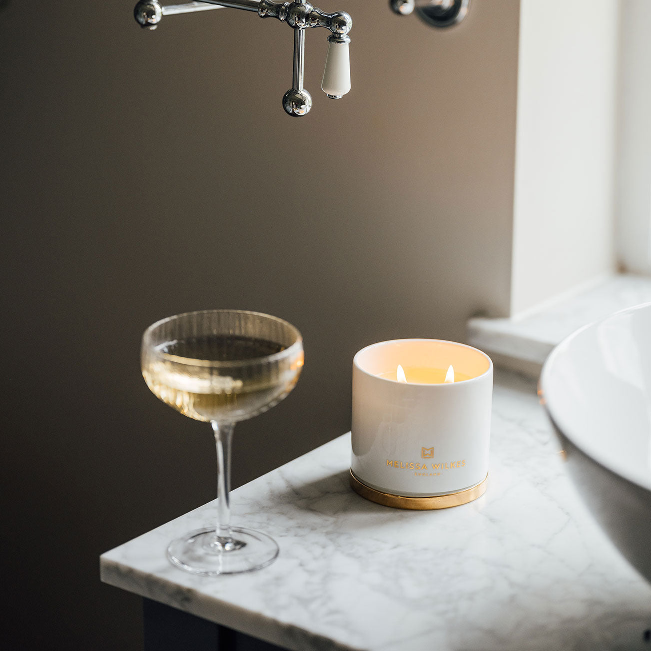 Speakeasy Honey Hand Poured Candle in Fine Bone China