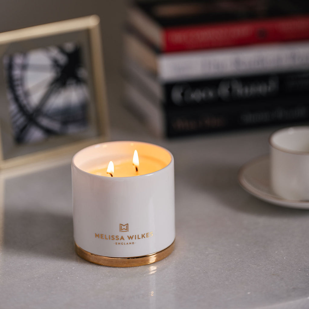 Speakeasy Honey Hand Poured Candle in Fine Bone China