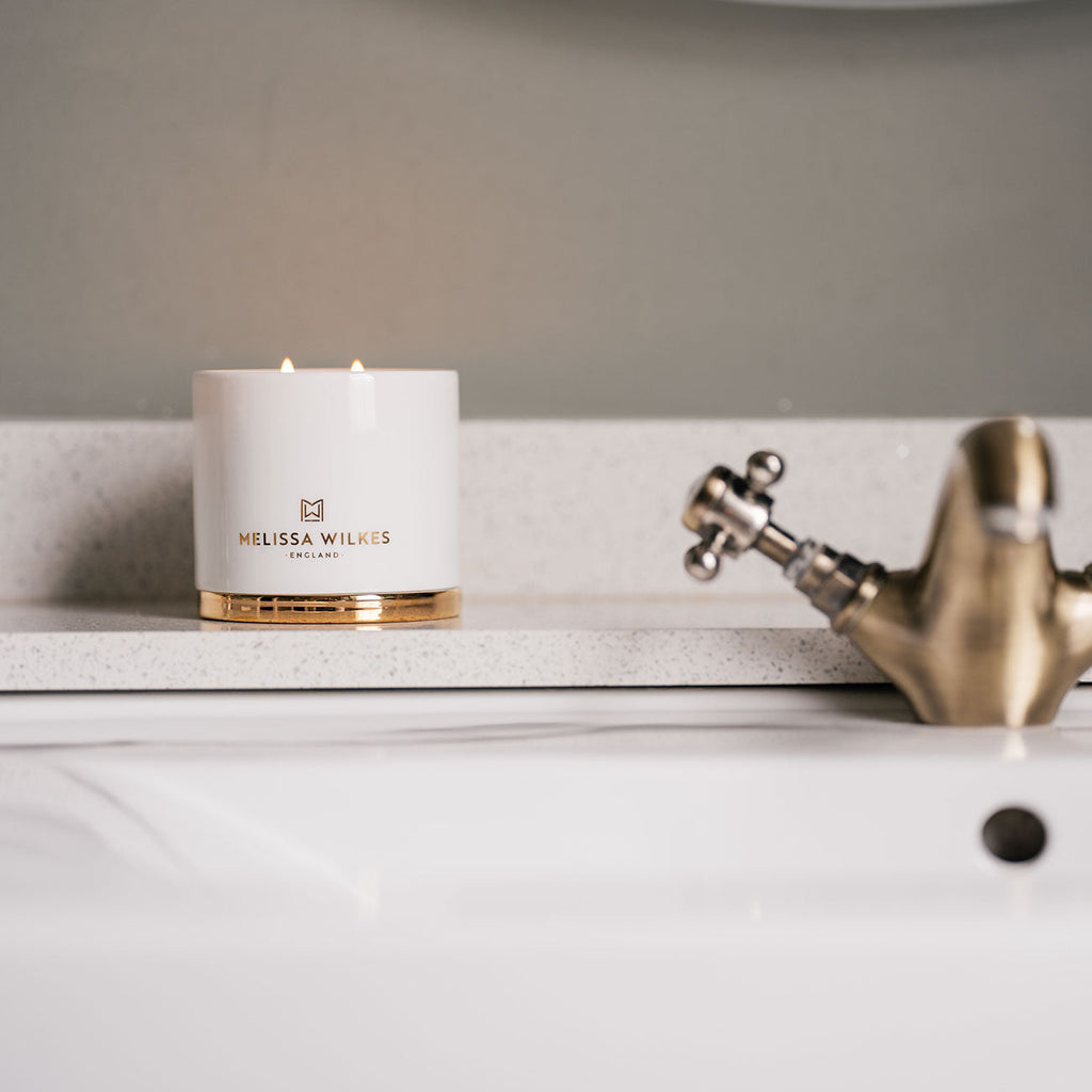 Speakeasy Honey Hand Poured Candle in Fine Bone China