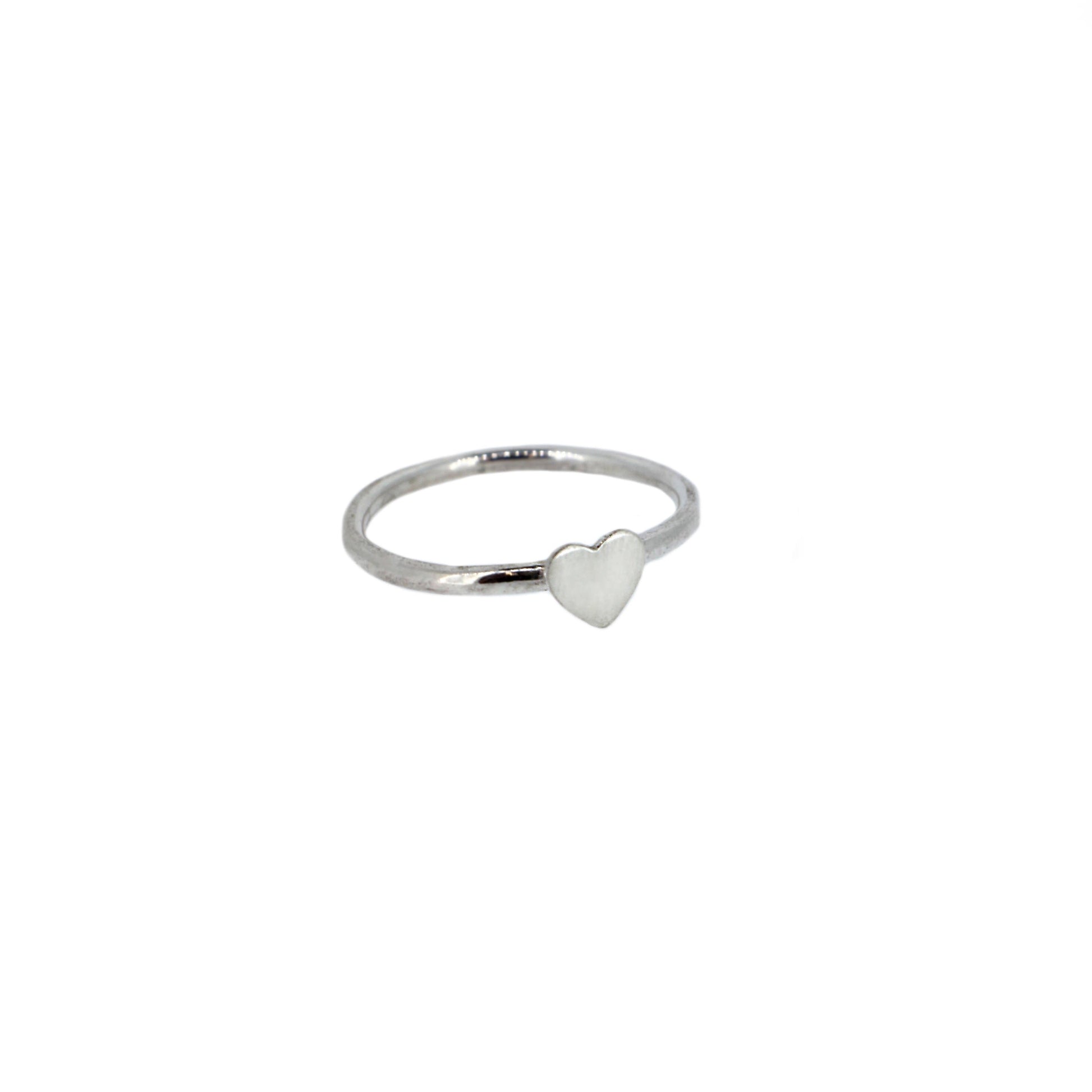Skinny Mini Heart Ring in Sterling Silver
