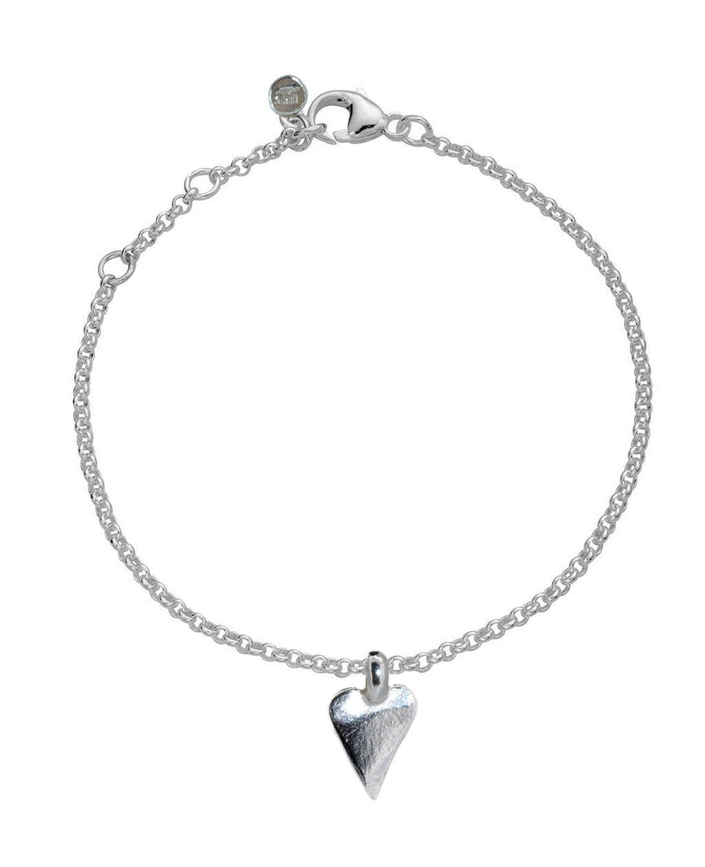 Sterling Silver Heart Chain Anklet
