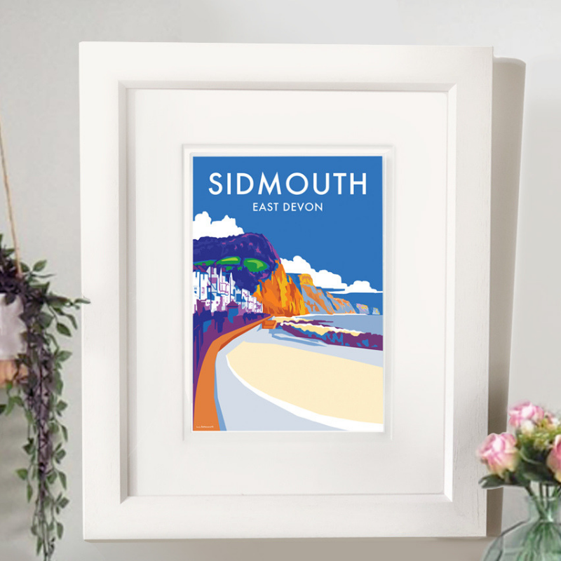 Sidmouth Vintage Seaside Print