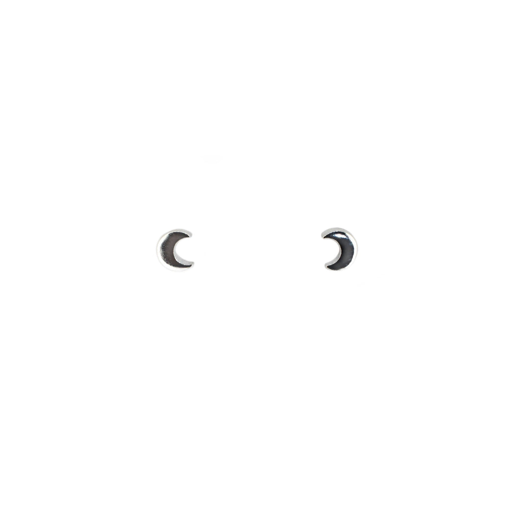 Mini Moons Sterling Silver Earrings
