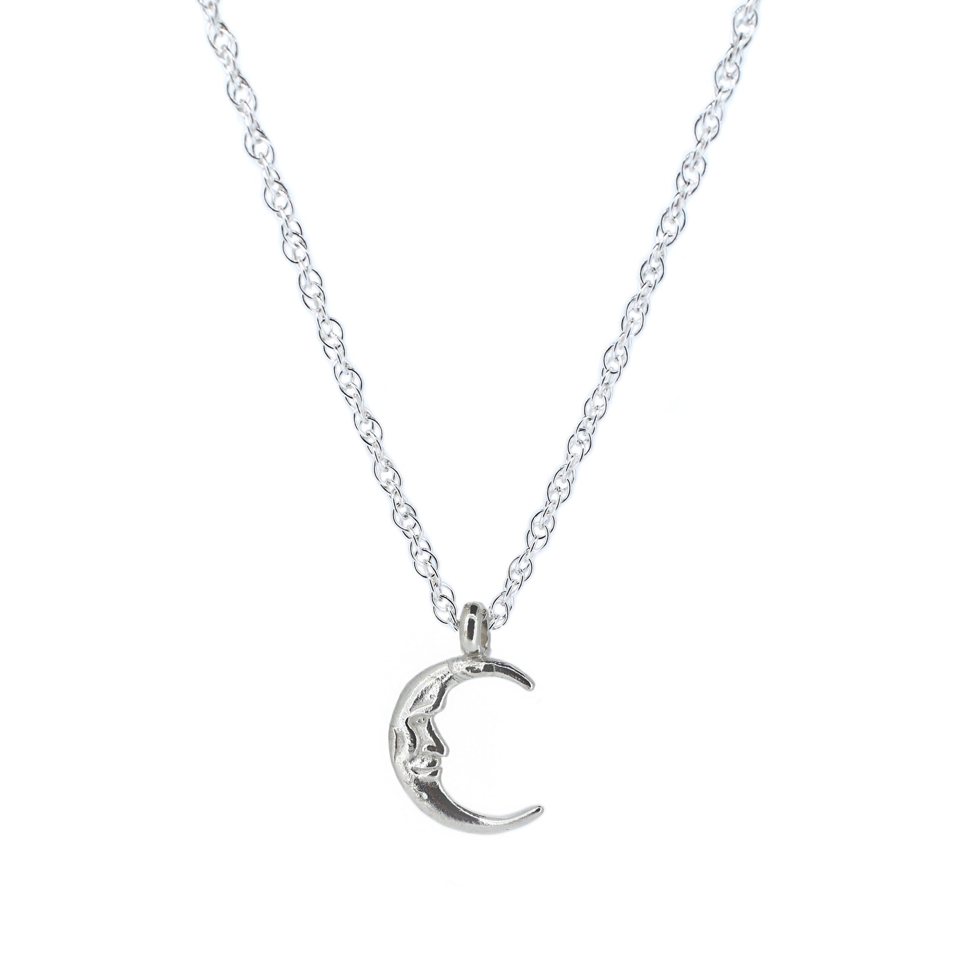 Sleeper Moon Rope Chain Necklace in Sterling Silver