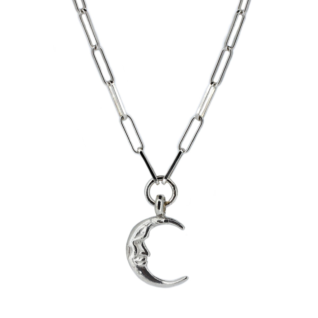 Sleeper Moon Trace Chain Necklace in Sterling Silver