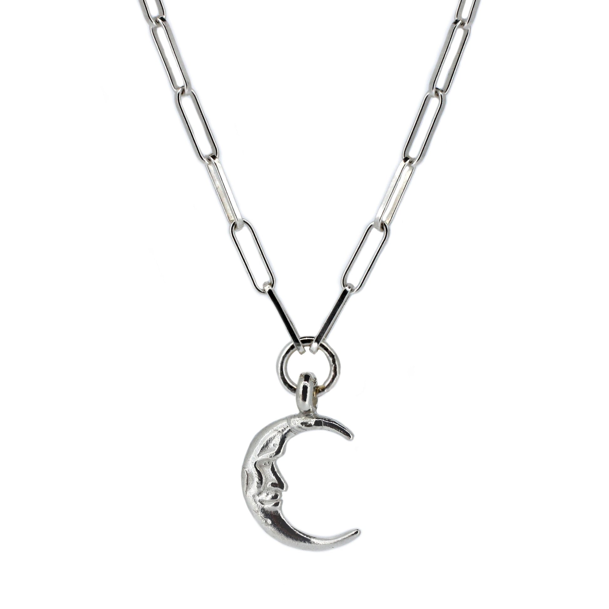 Sleeper Moon Trace Chain Necklace in Sterling Silver