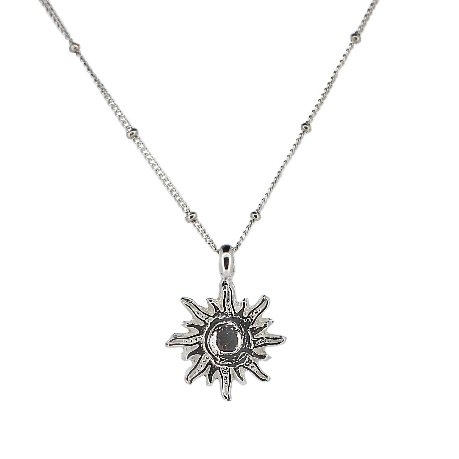 Sun of Hope Sterling Silver Satellite Necklace