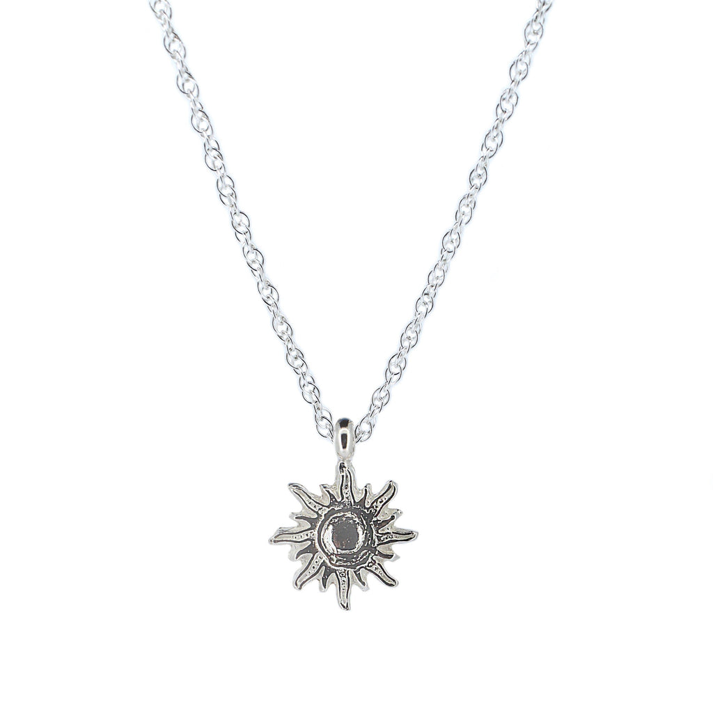 Sun of Hope Sterling Silver Rope Chain Necklace