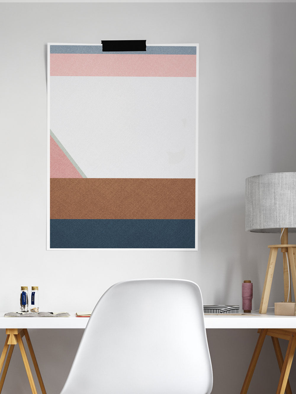 Soul Neutral Geometric Wall Print