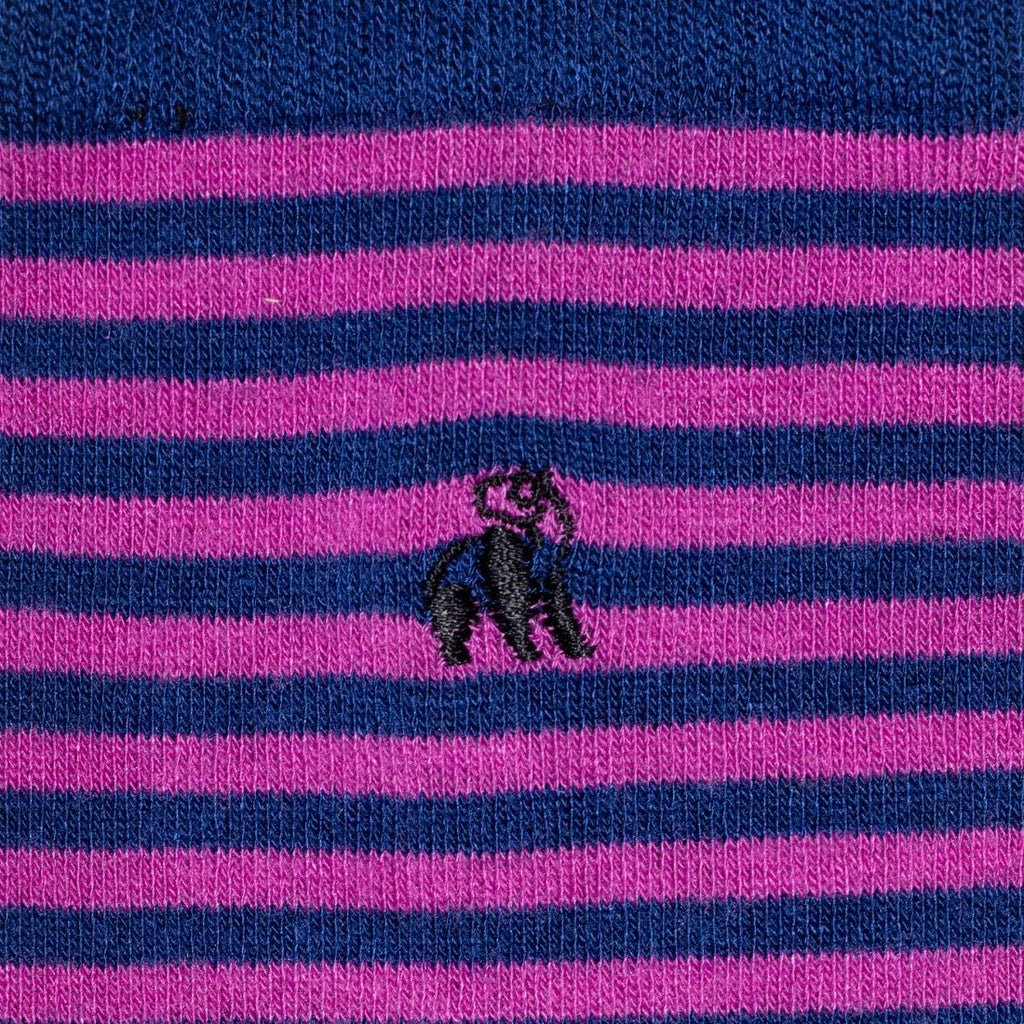 Rich Pink Narrow Striped Bamboo Socks