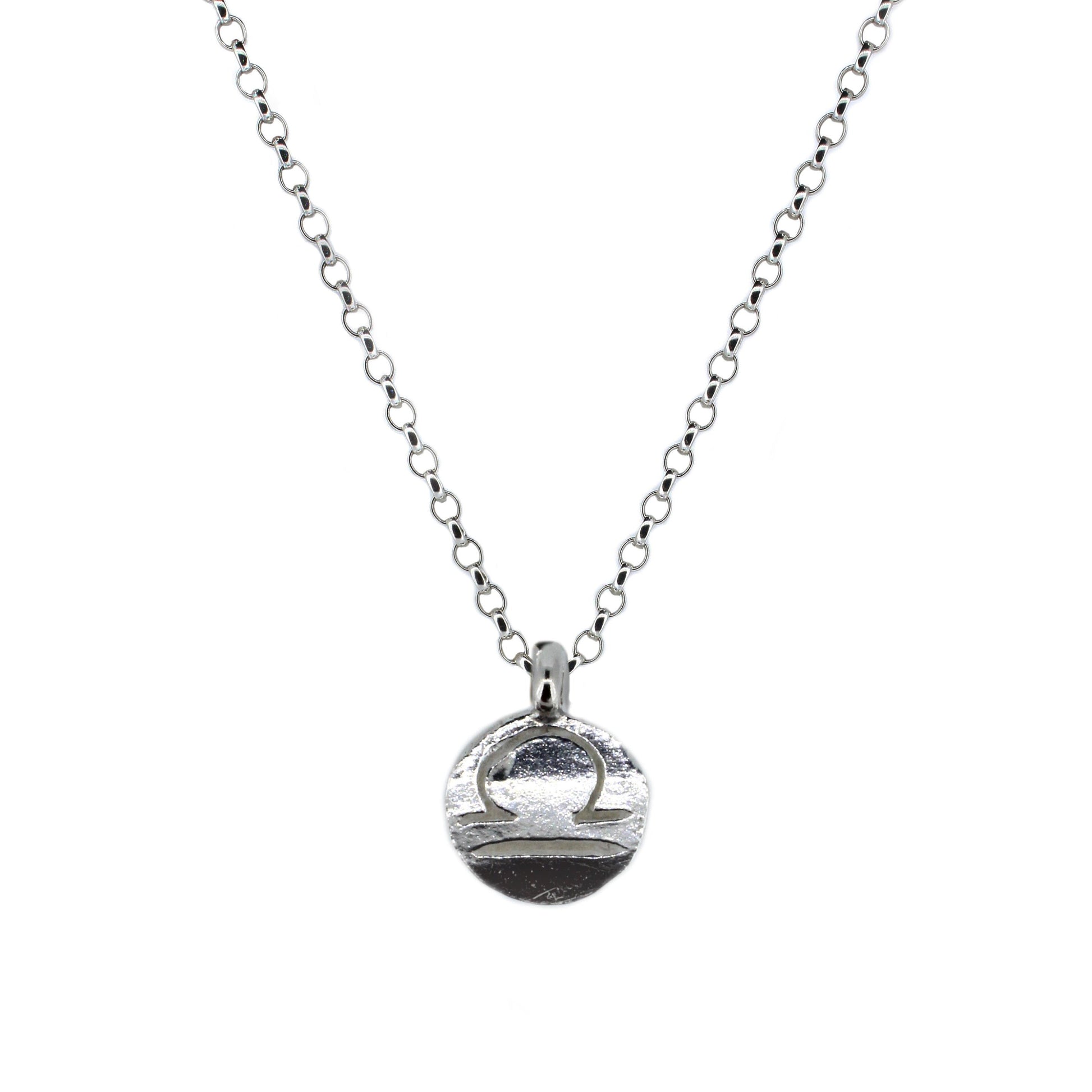 Personalised Star Sign Necklace in Recycled Silver