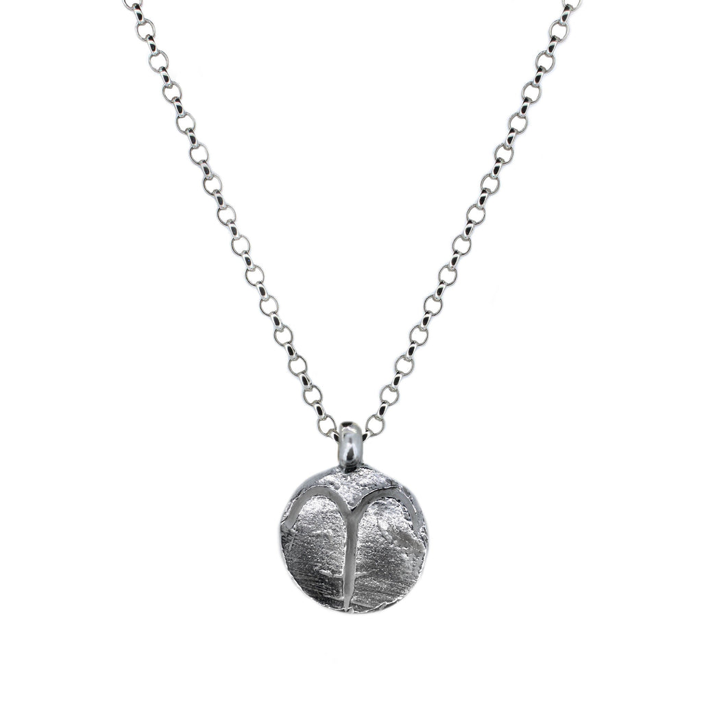 Personalised Star Sign Necklace in Recycled Silver