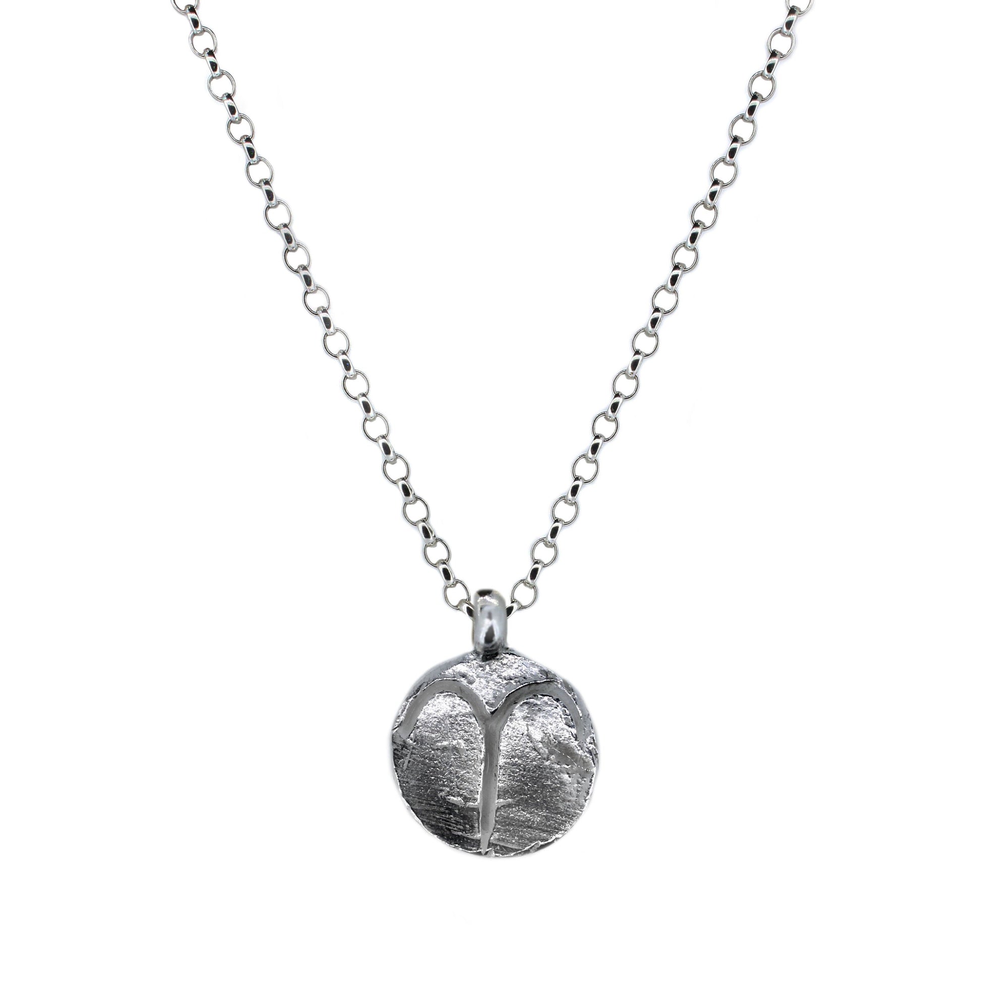 Personalised Star Sign Necklace in Recycled Silver