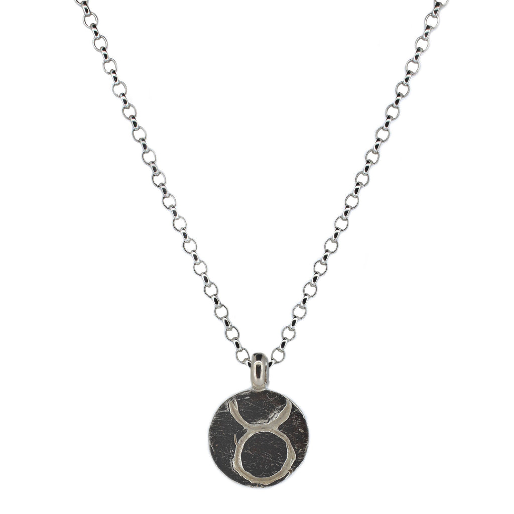 Personalised Star Sign Necklace in Recycled Silver