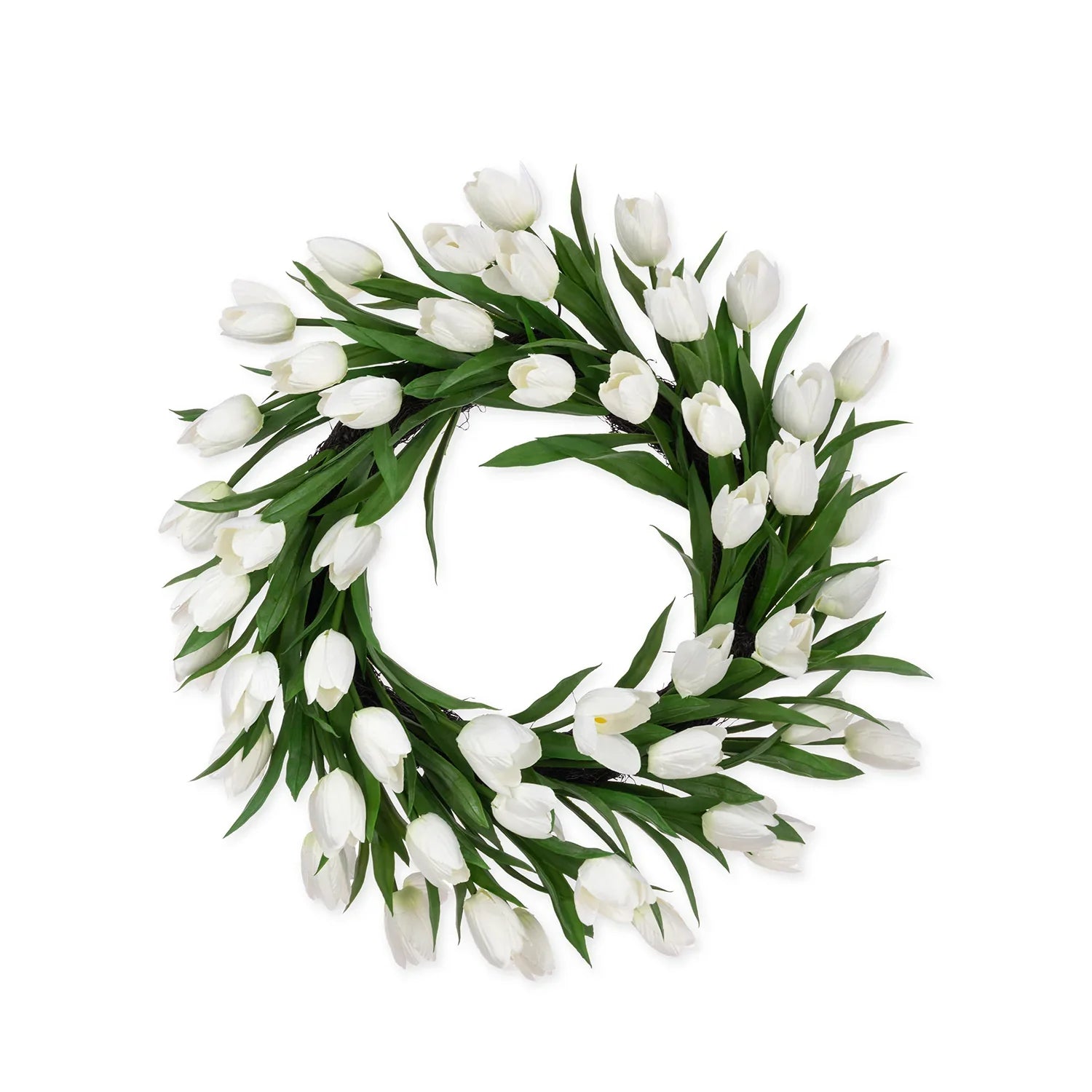 Tulip Wreath - White