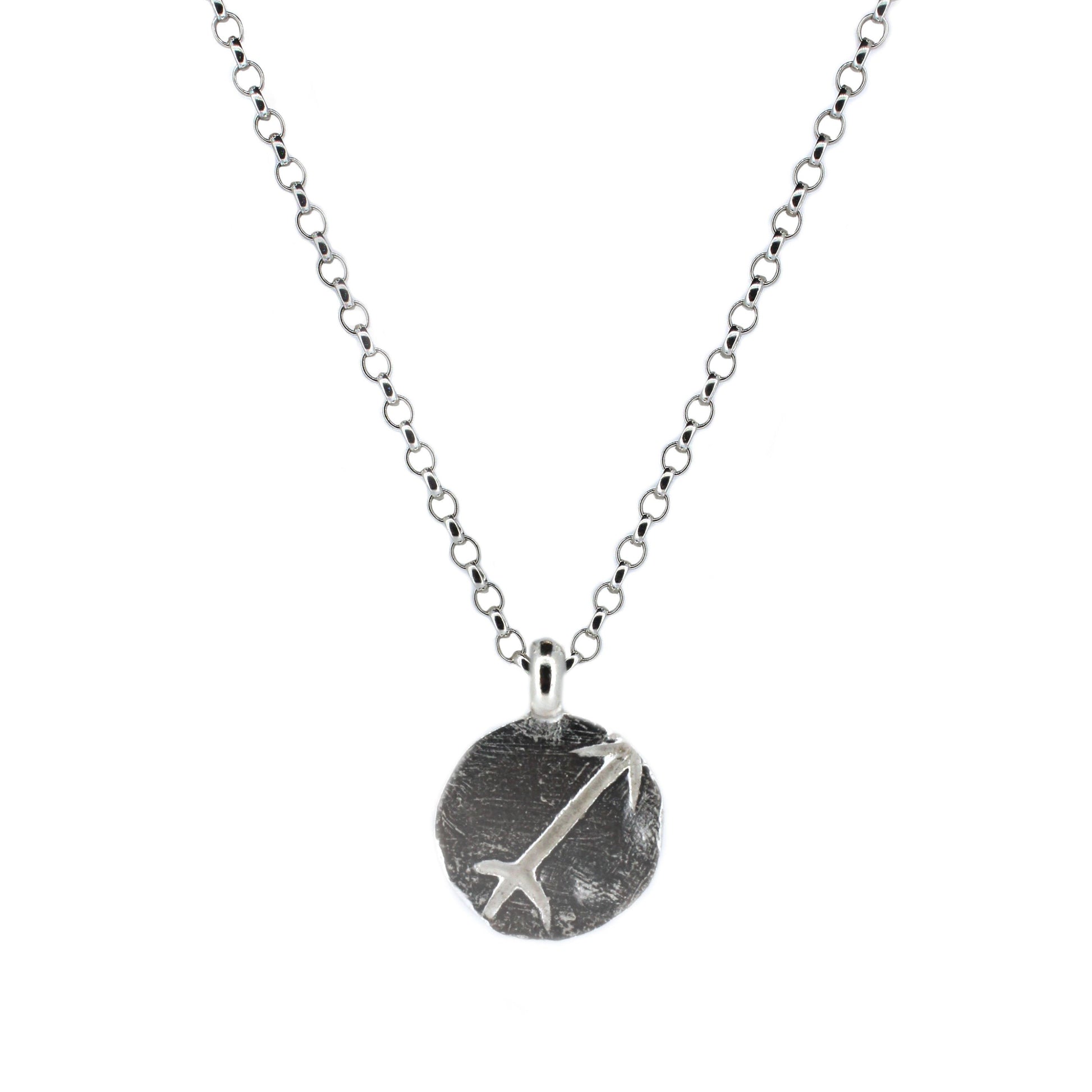 Personalised Star Sign Necklace in Recycled Silver