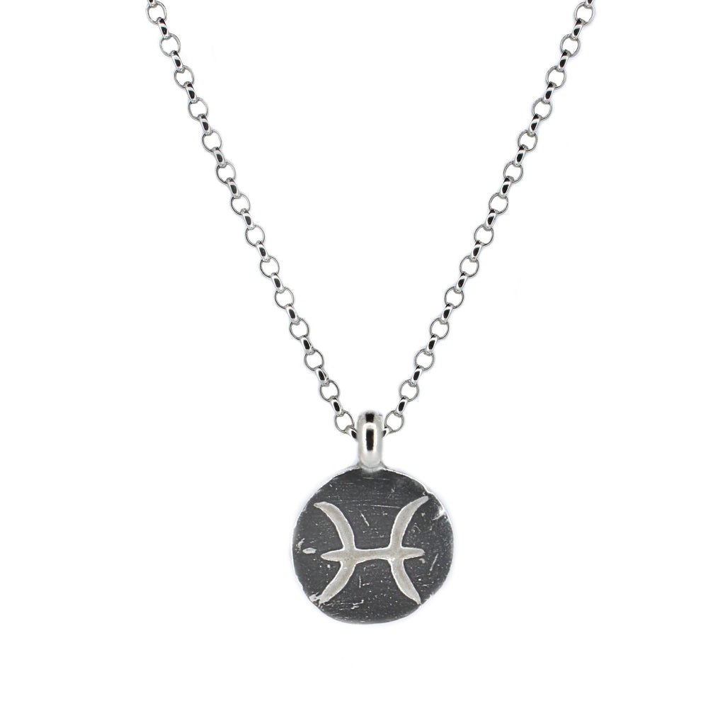 Personalised Star Sign Necklace in Recycled Silver