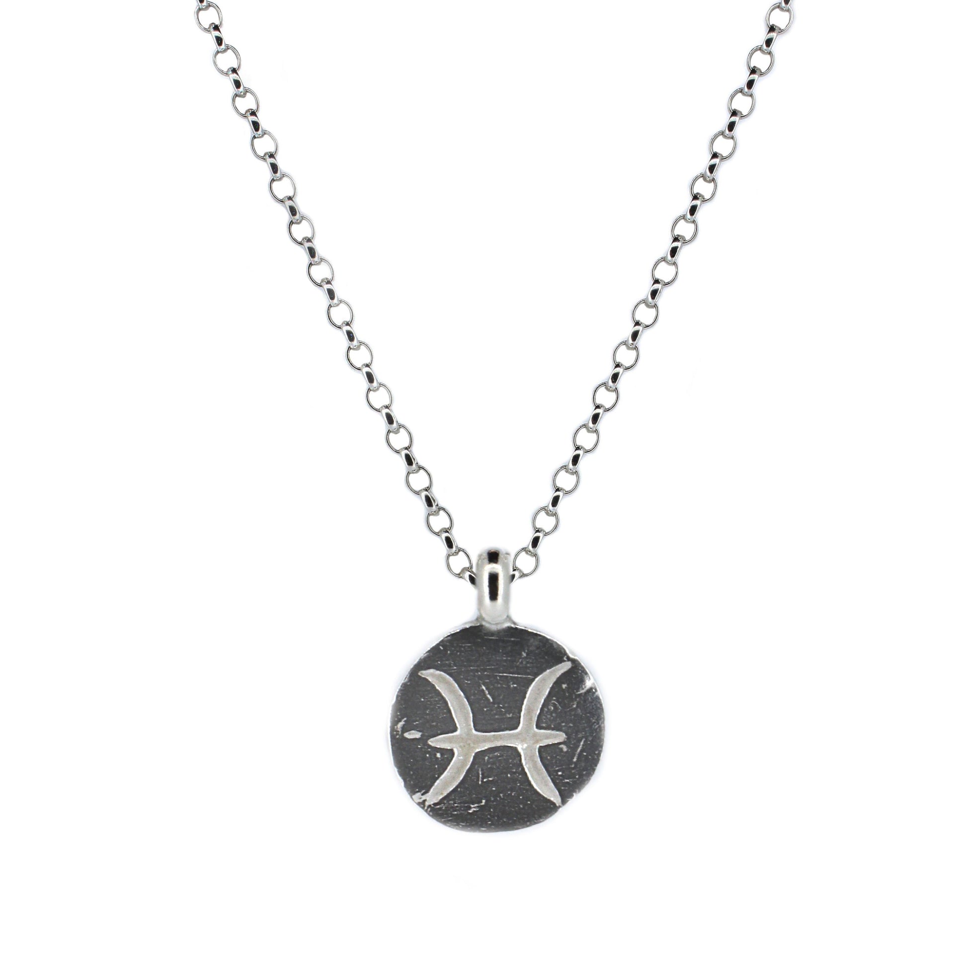 Personalised Star Sign Necklace in Recycled Silver