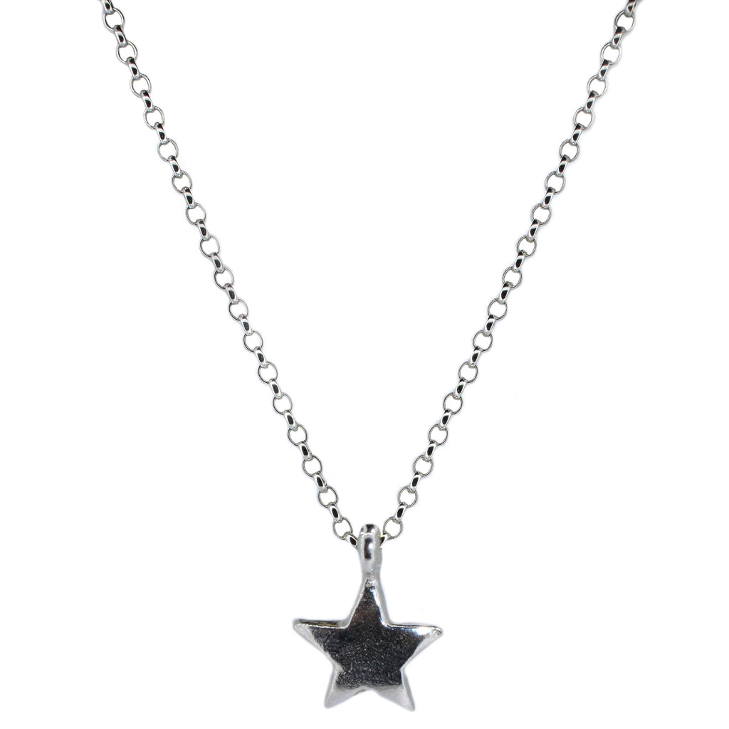 Lucky Charm Star Necklace in Sterling Silver